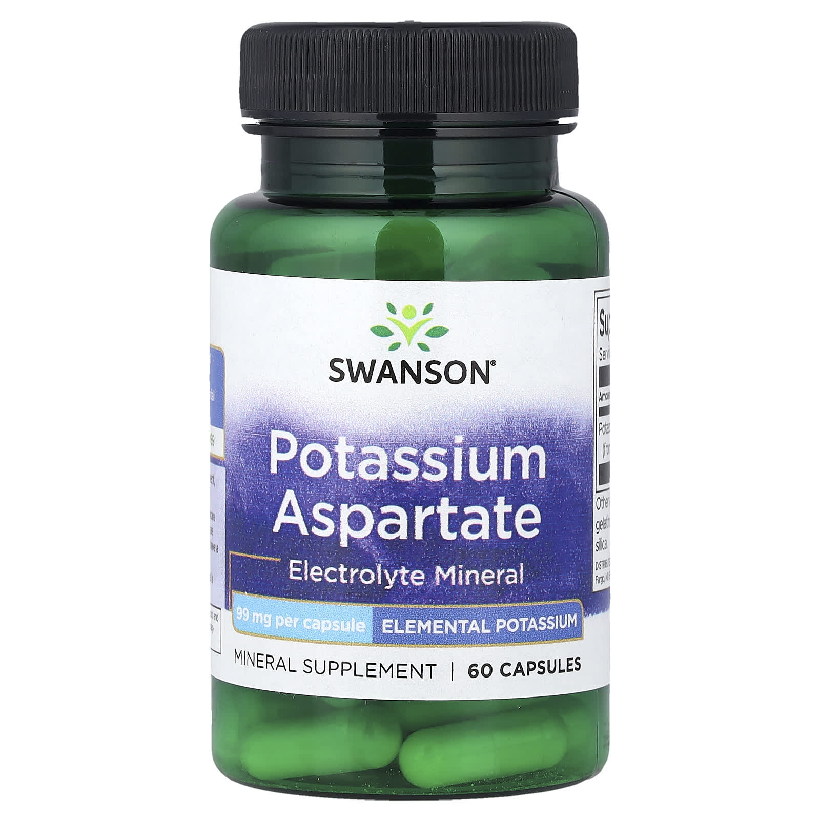 Swanson Vitamins Potassium Aspartate – 60 gélules — Tunisie