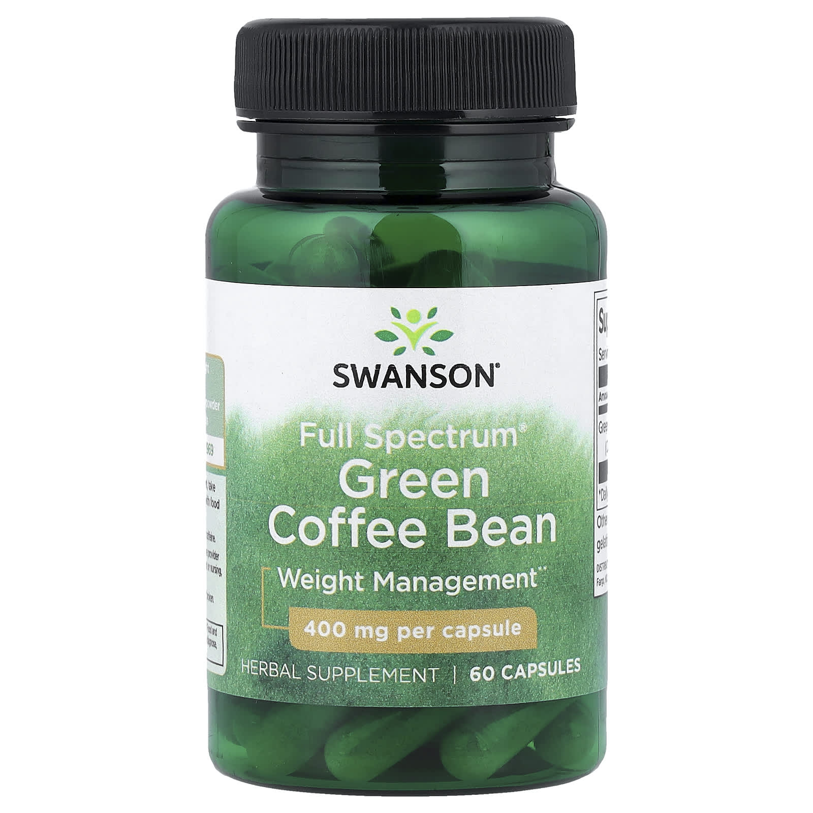 Swanson Vitamins Full Spectrum Green Coffee Bean – Full Spectrum Green Coffee Bean – 60 gélules — Tunisie