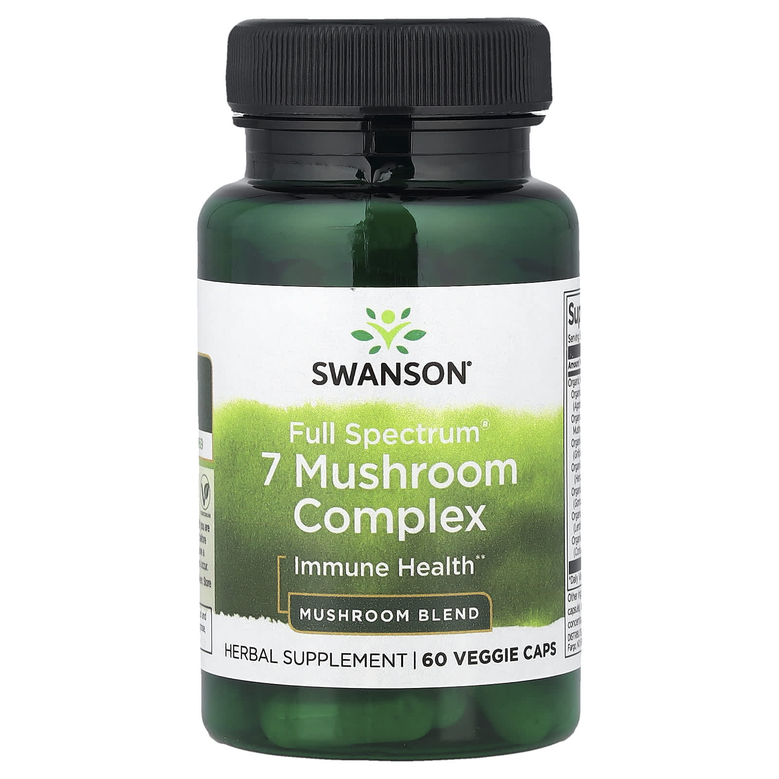 Swanson Vitamins Full Spectrum 7 Mushroom Complex – 60 gélules végétales — Tunisie