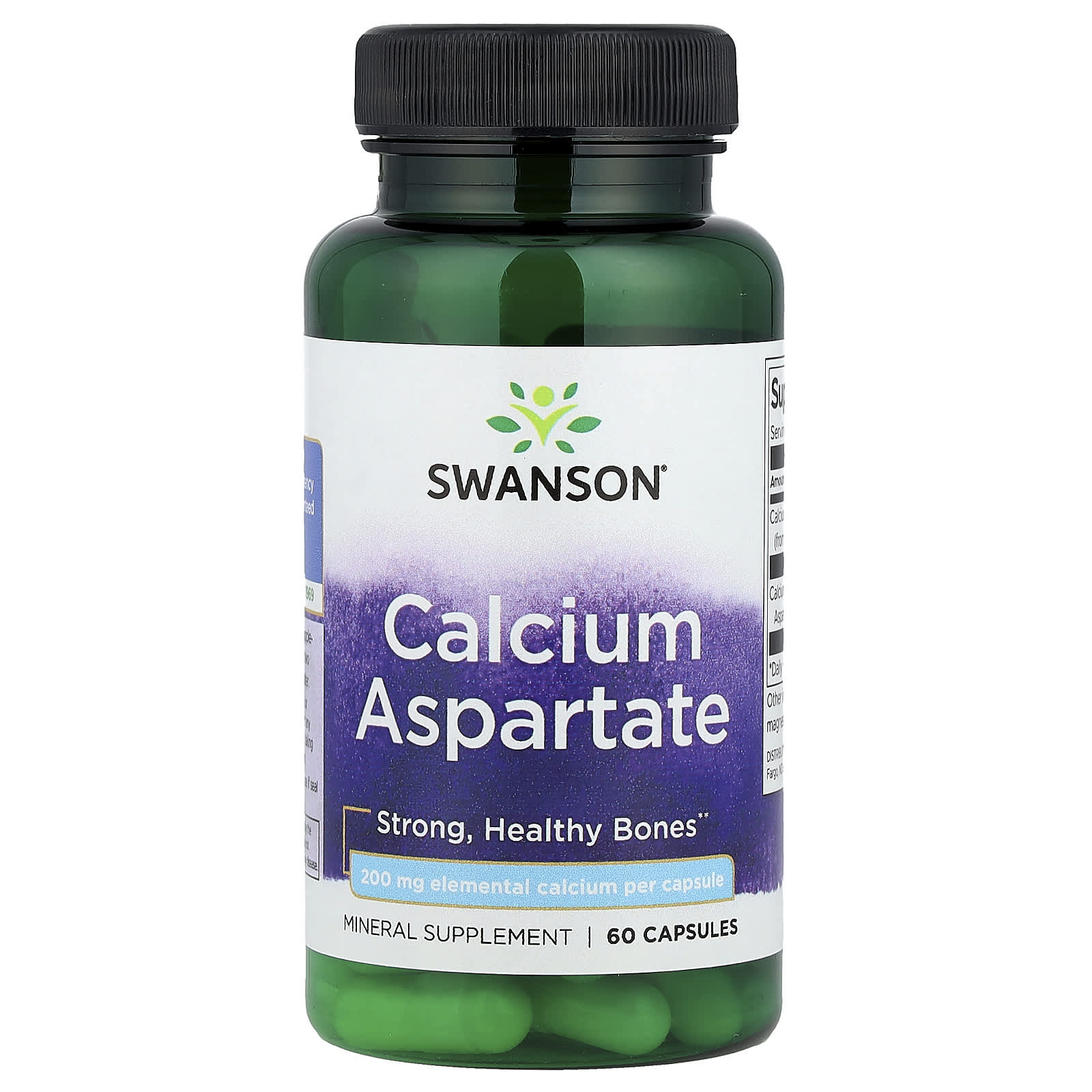 Swanson Vitamins Calcium Aspartate – 60 gélules — Tunisie