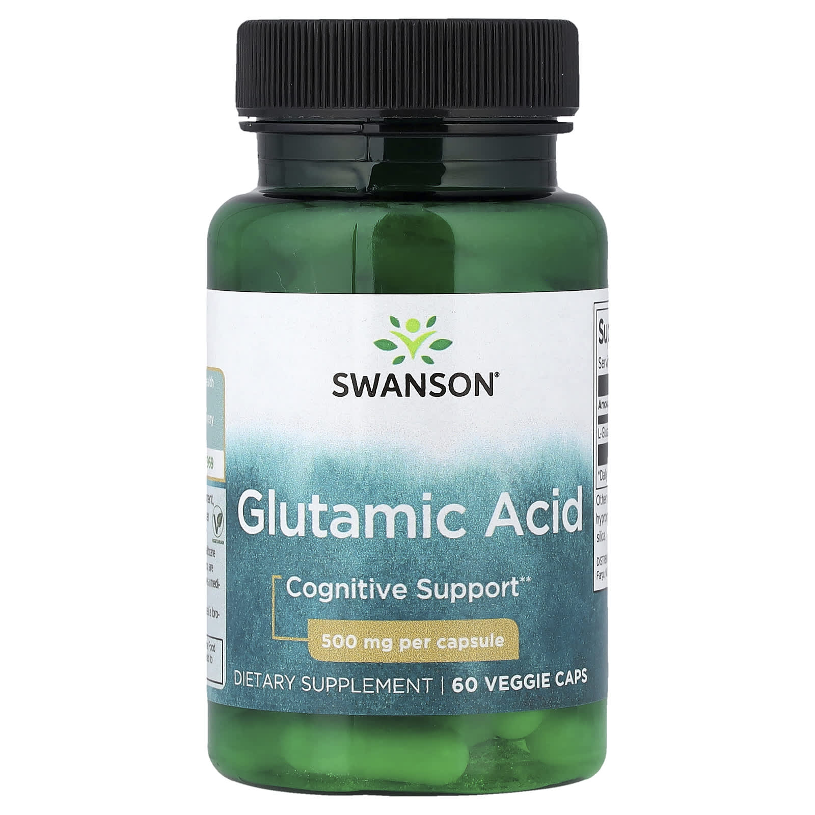 Swanson Vitamins Glutamic Acid – 60 gélules végétales — Tunisie