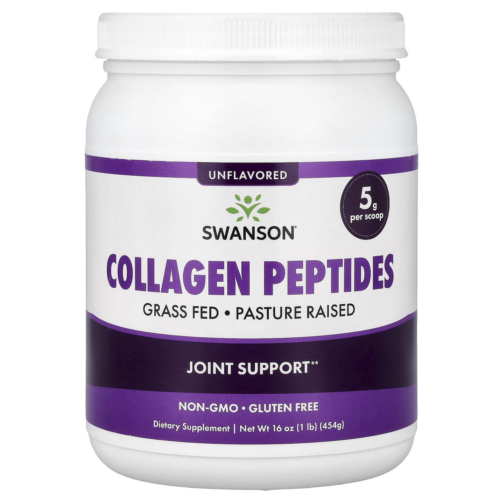 Swanson Vitamins Collagen Peptides – Sans arôme – 454 g — Tunisie