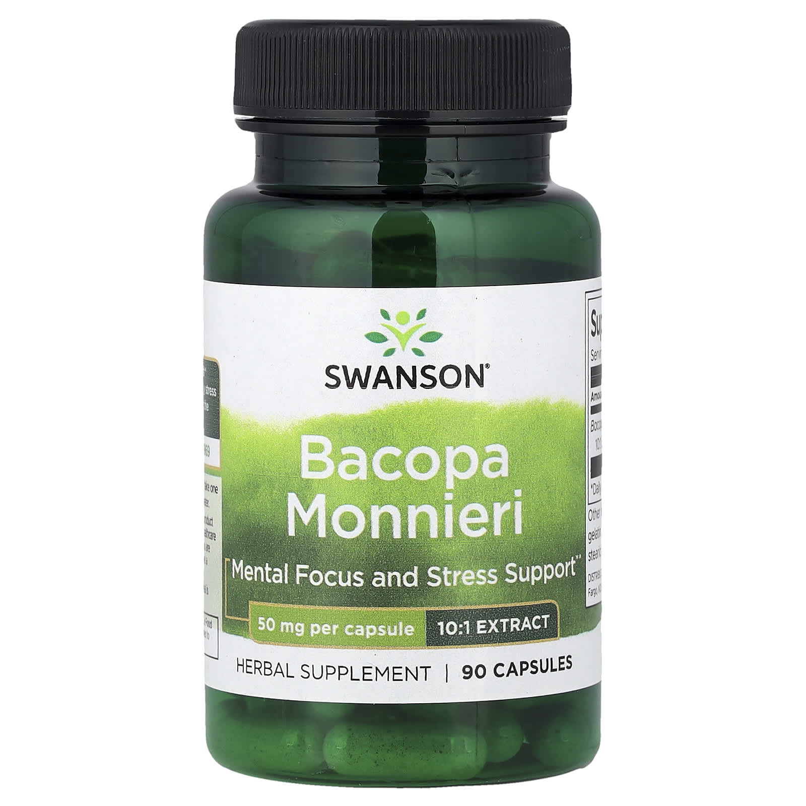 Swanson Vitamins Bacopa Monnieri – 50 mg – 90 gélules — Tunisie