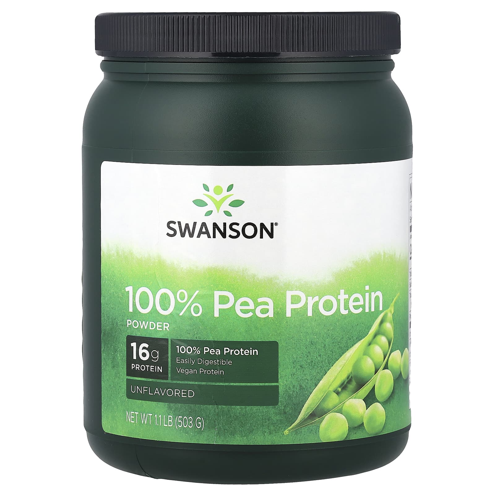 Swanson Vitamins 100% Pea Protein Powder – Sans arôme – 503 g — Tunisie