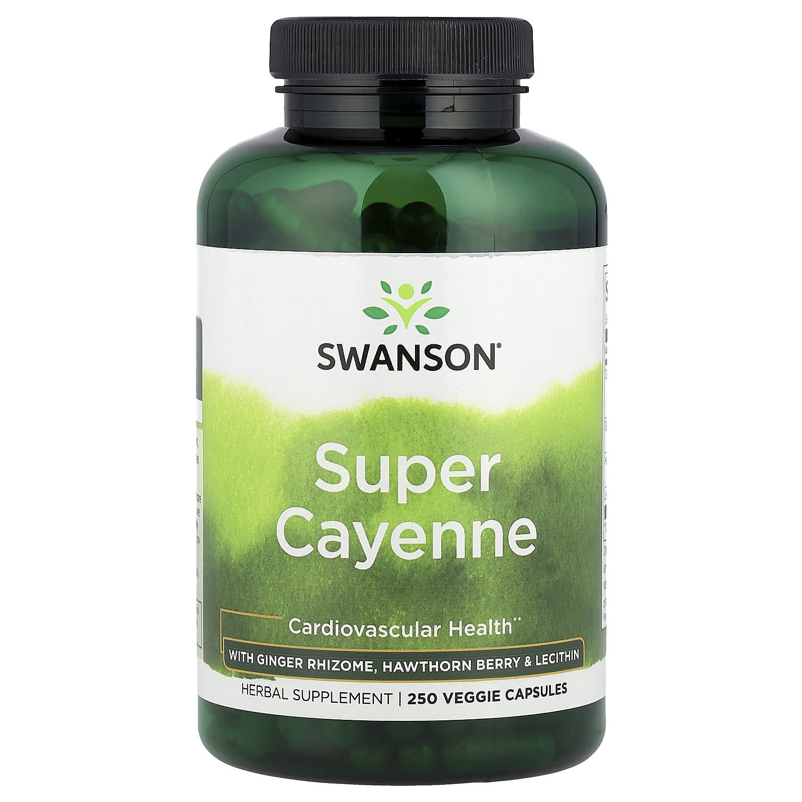 Swanson Vitamins Super Cayenne with Ginger Rhizome – Hawthorn Berry & Lecithin – 250 gélules végétales — Tunisie