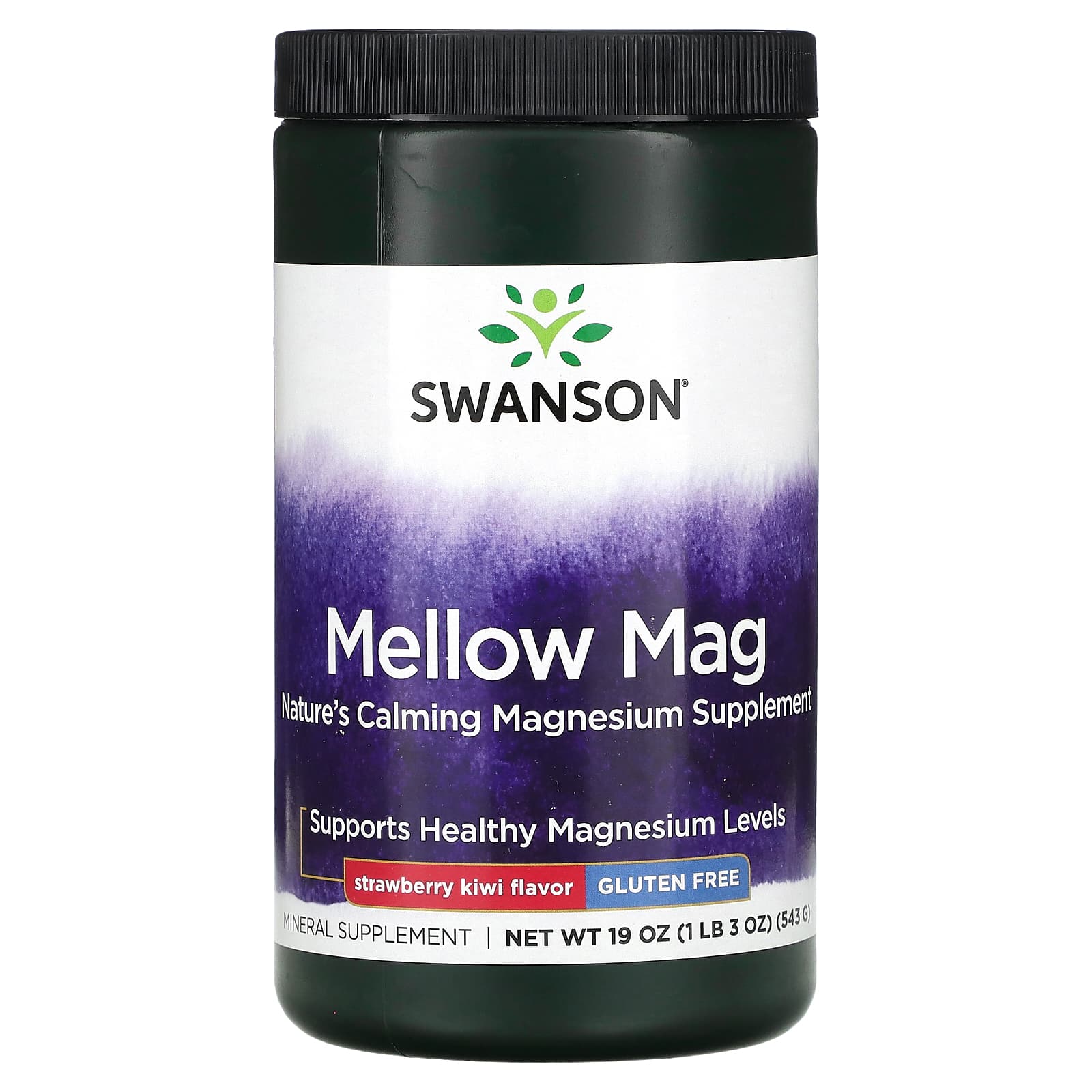 Swanson Vitamins Mellow Mag – Strawberry Kiwi – 543 g — Tunisie