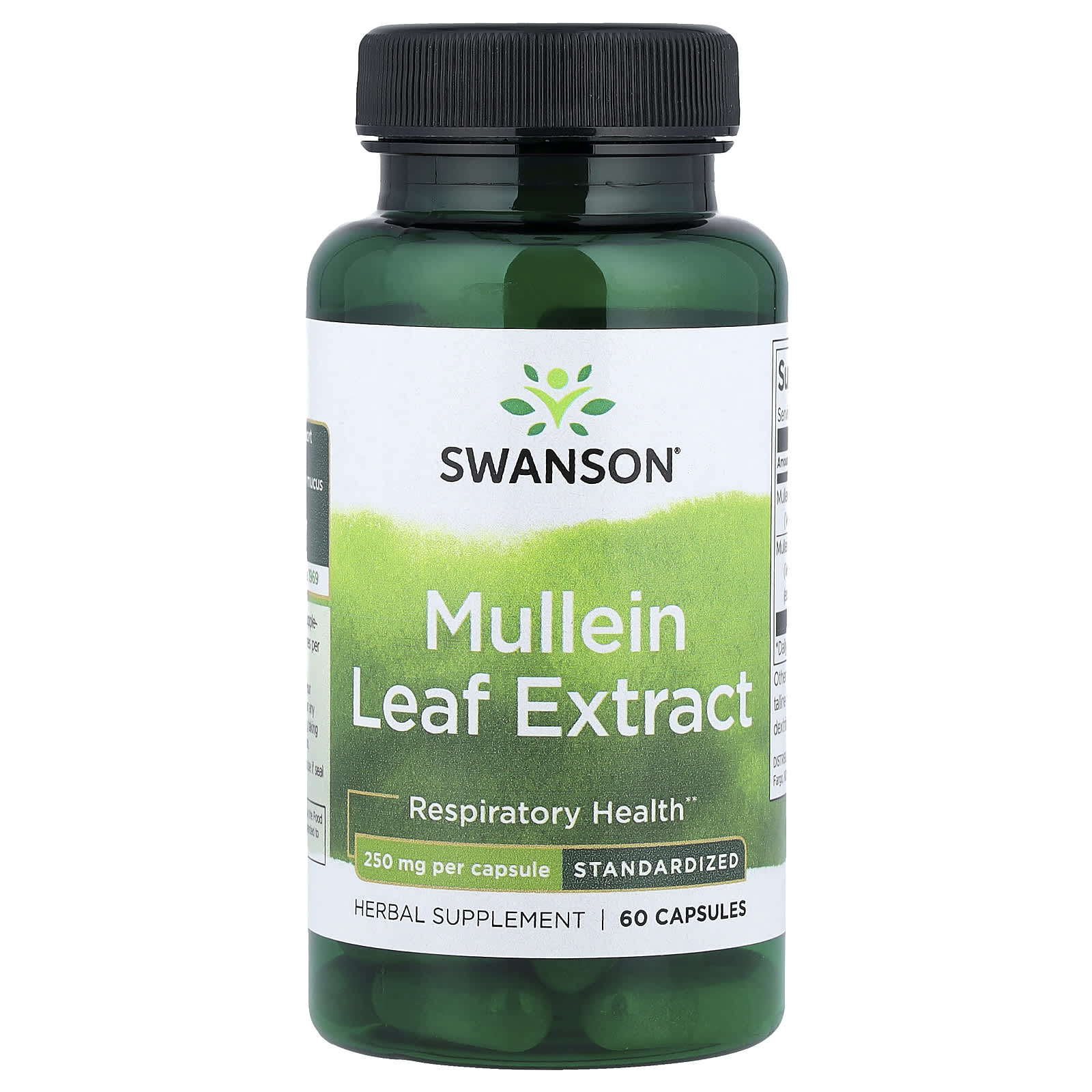 Swanson Vitamins Mullein Leaf Extract, Standardized – 60 gélules — Tunisie