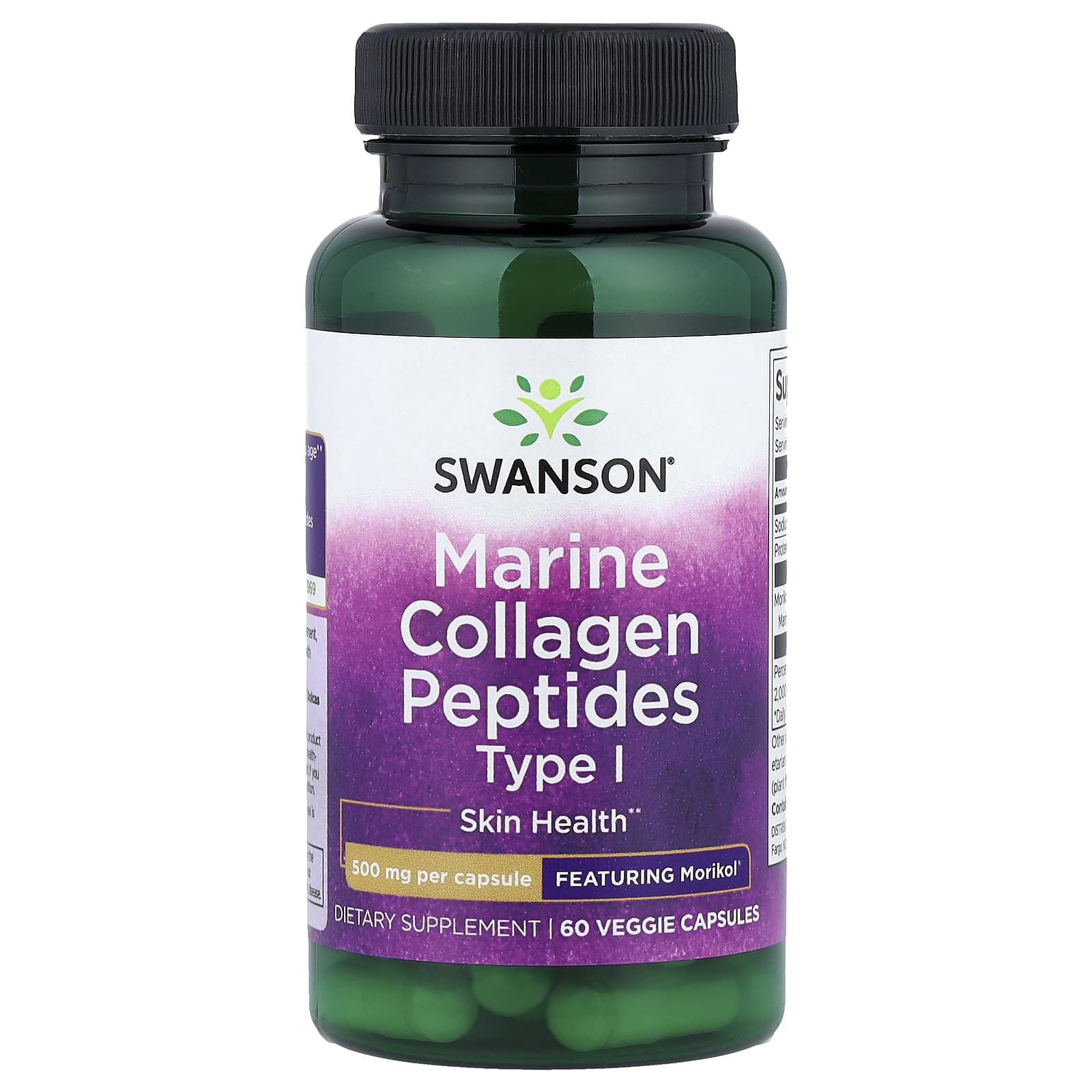 Swanson Vitamins Marine Collagen Peptides Type 1 – 60 gélules végétales — Tunisie