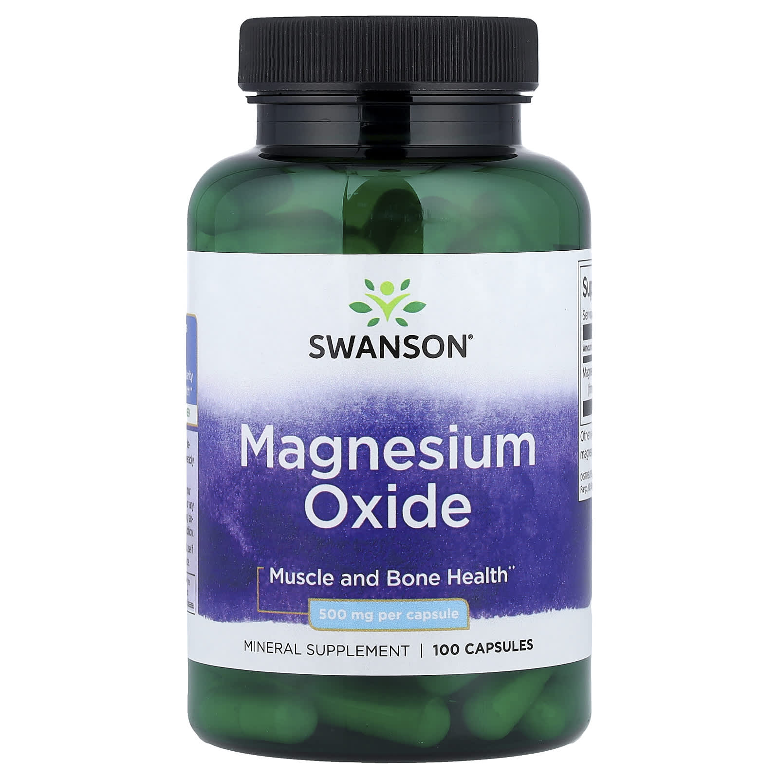 Swanson Vitamins Magnesium Oxide – 100 gélules — Tunisie
