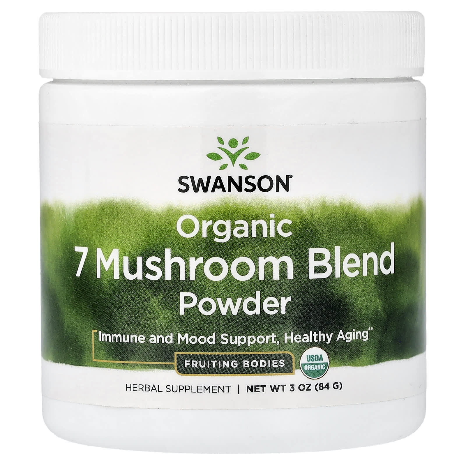 Swanson Vitamins Organic 7 Mushroom Blend Powder – 84 g — Tunisie