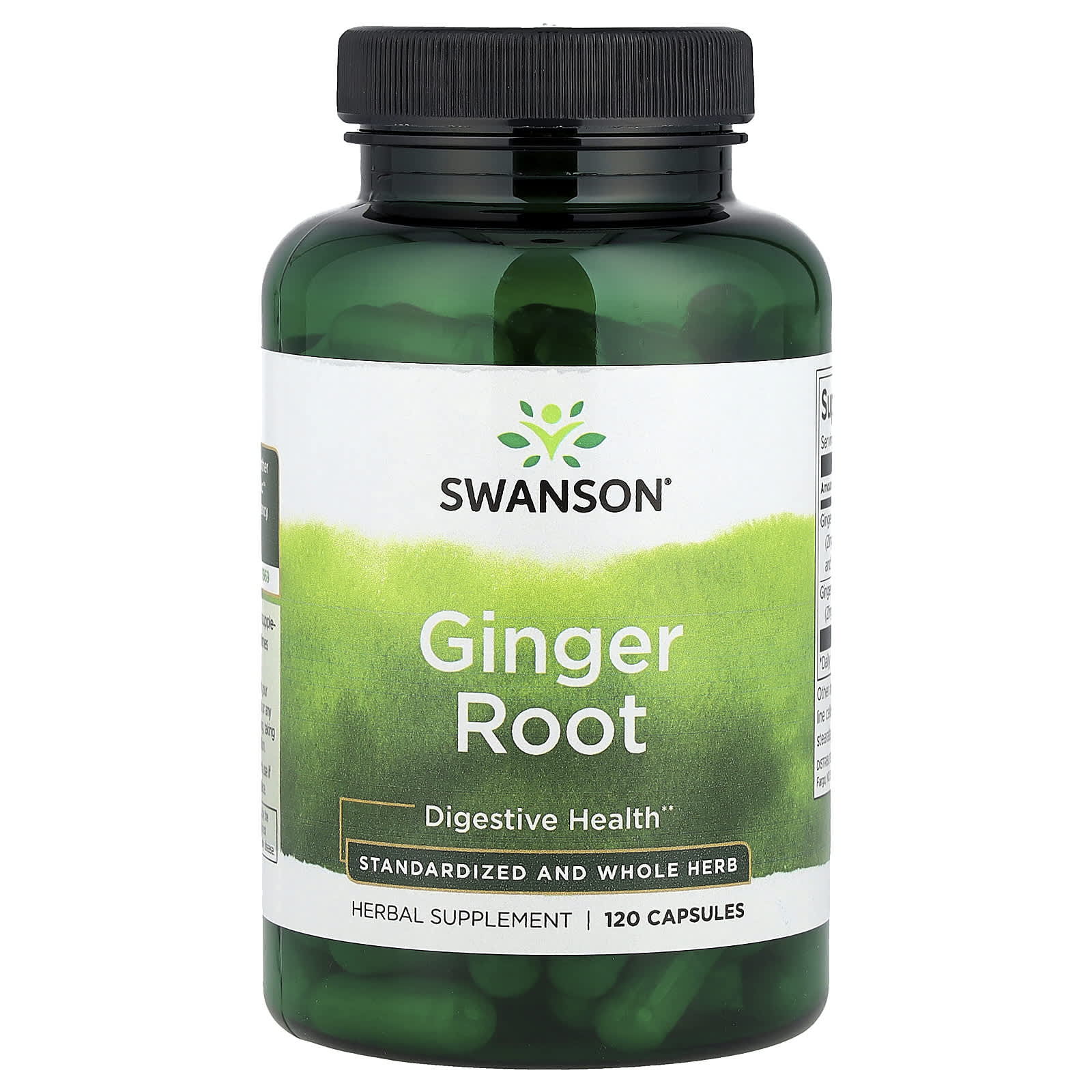 Swanson Vitamins Ginger Root, Standardized and Whole Herb – 120 gélules — Tunisie