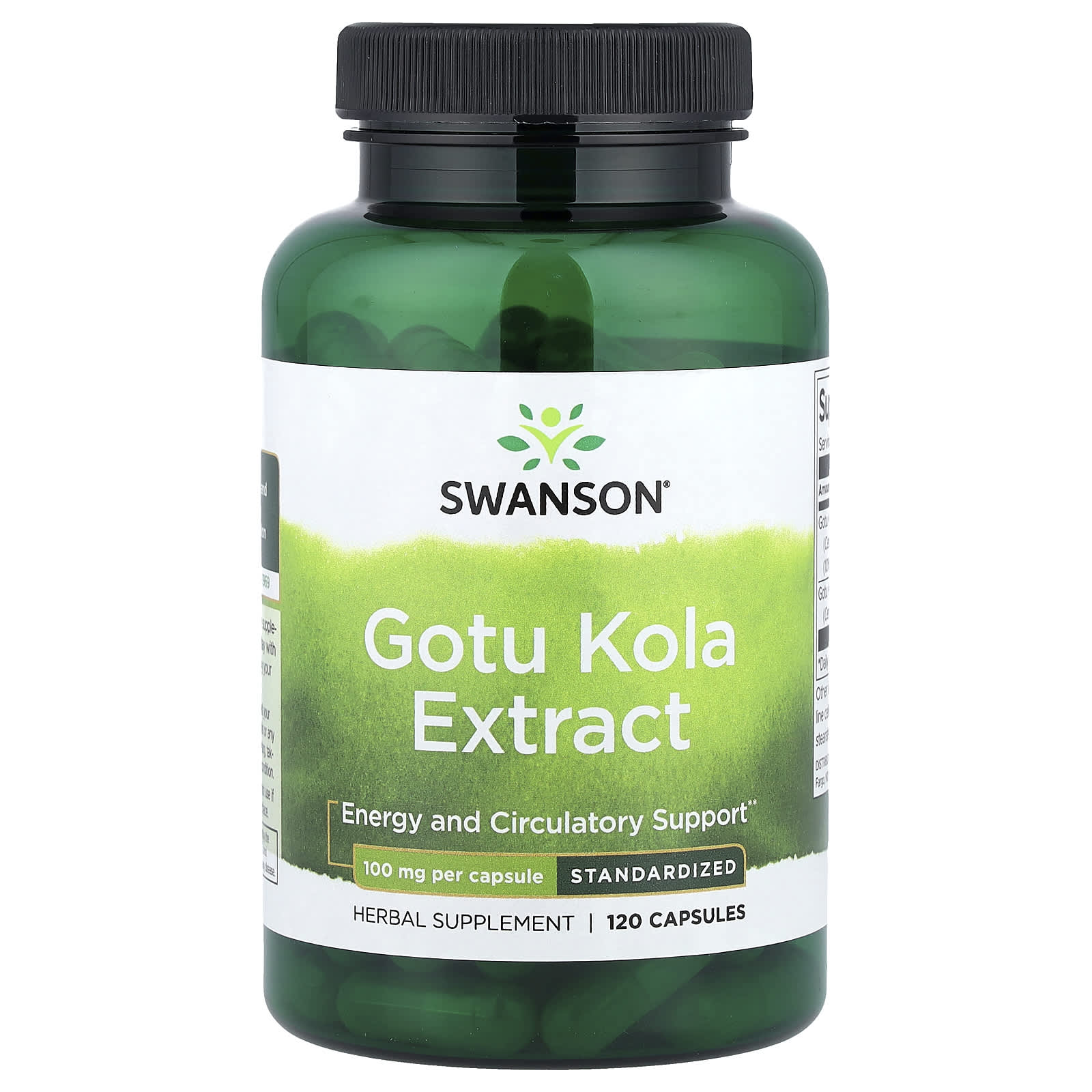 Swanson Vitamins Gotu Kola Extract, Standardized – 120 gélules — Tunisie
