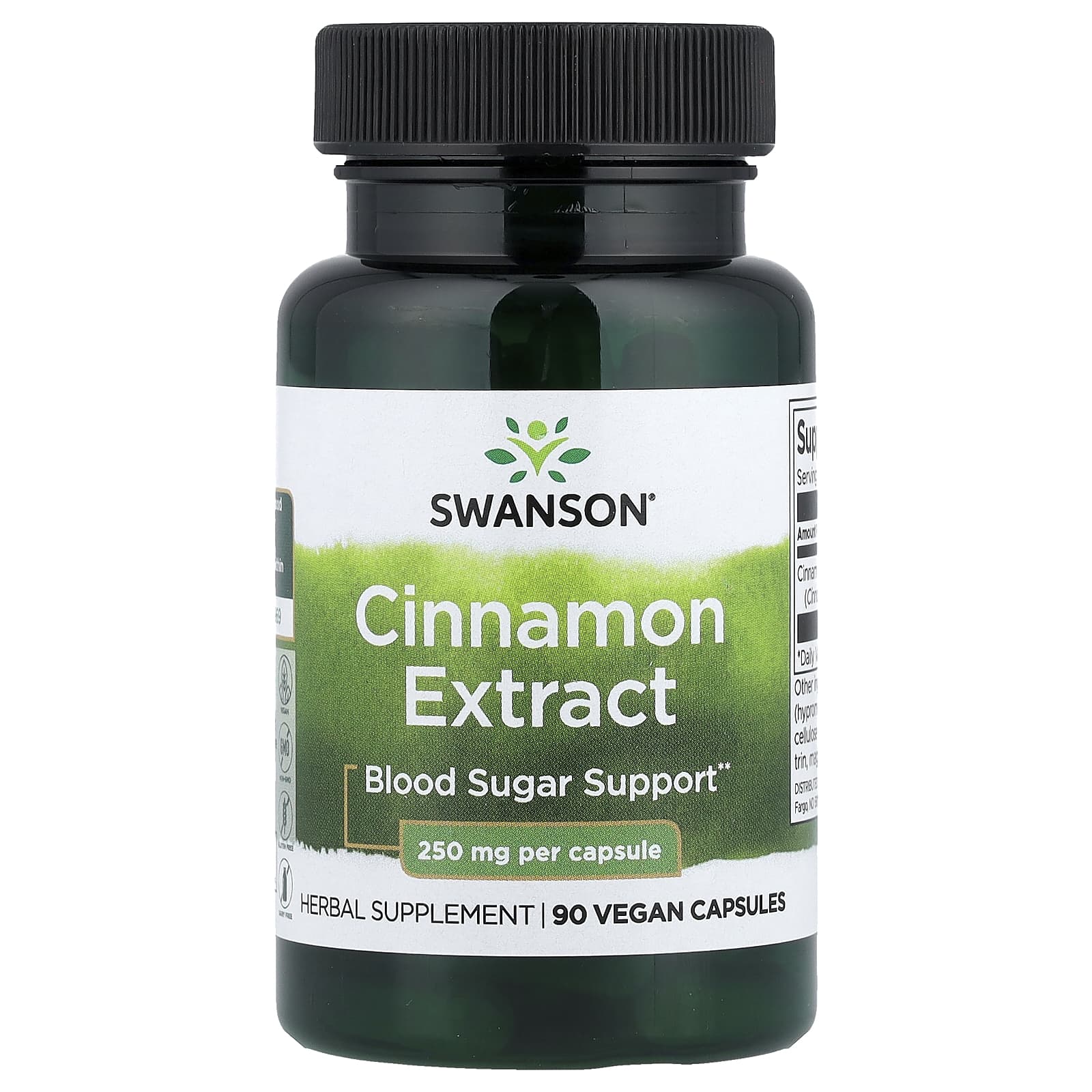 Swanson Vitamins Cinnamon Extract – Cinnamon Extract – 90 gélules véganes — Tunisie