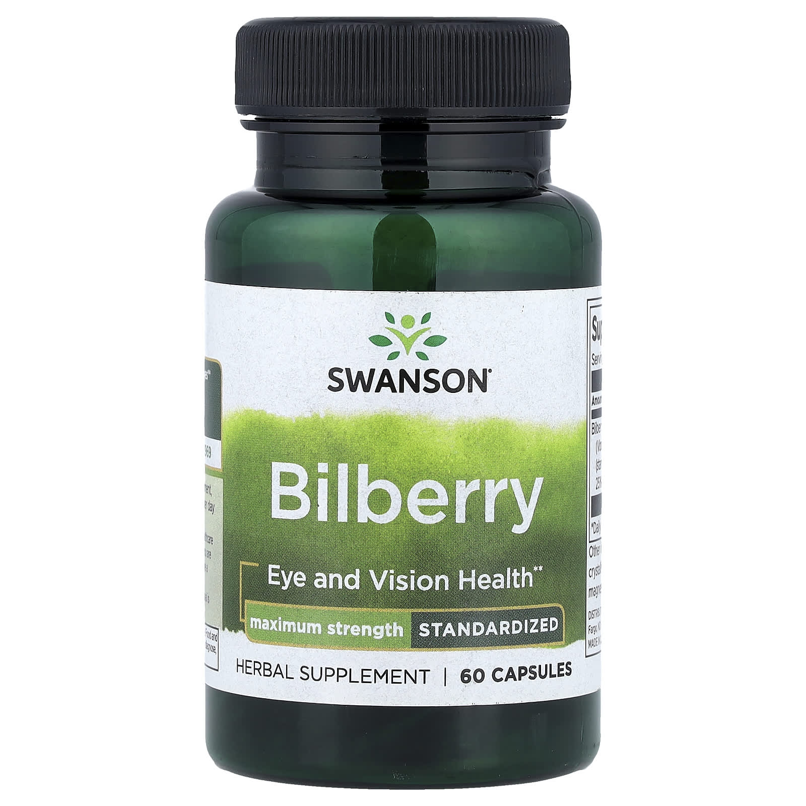 Swanson Vitamins Bilberry, Standardized – Bilberry – 250 mg – 60 gélules — Tunisie