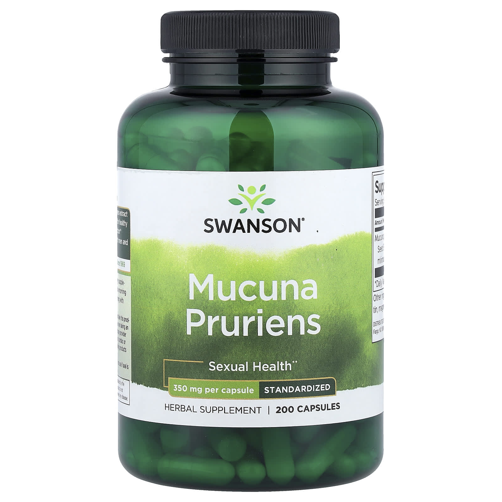 Swanson Vitamins Mucuna Pruriens, Standardized – 200 gélules — Tunisie