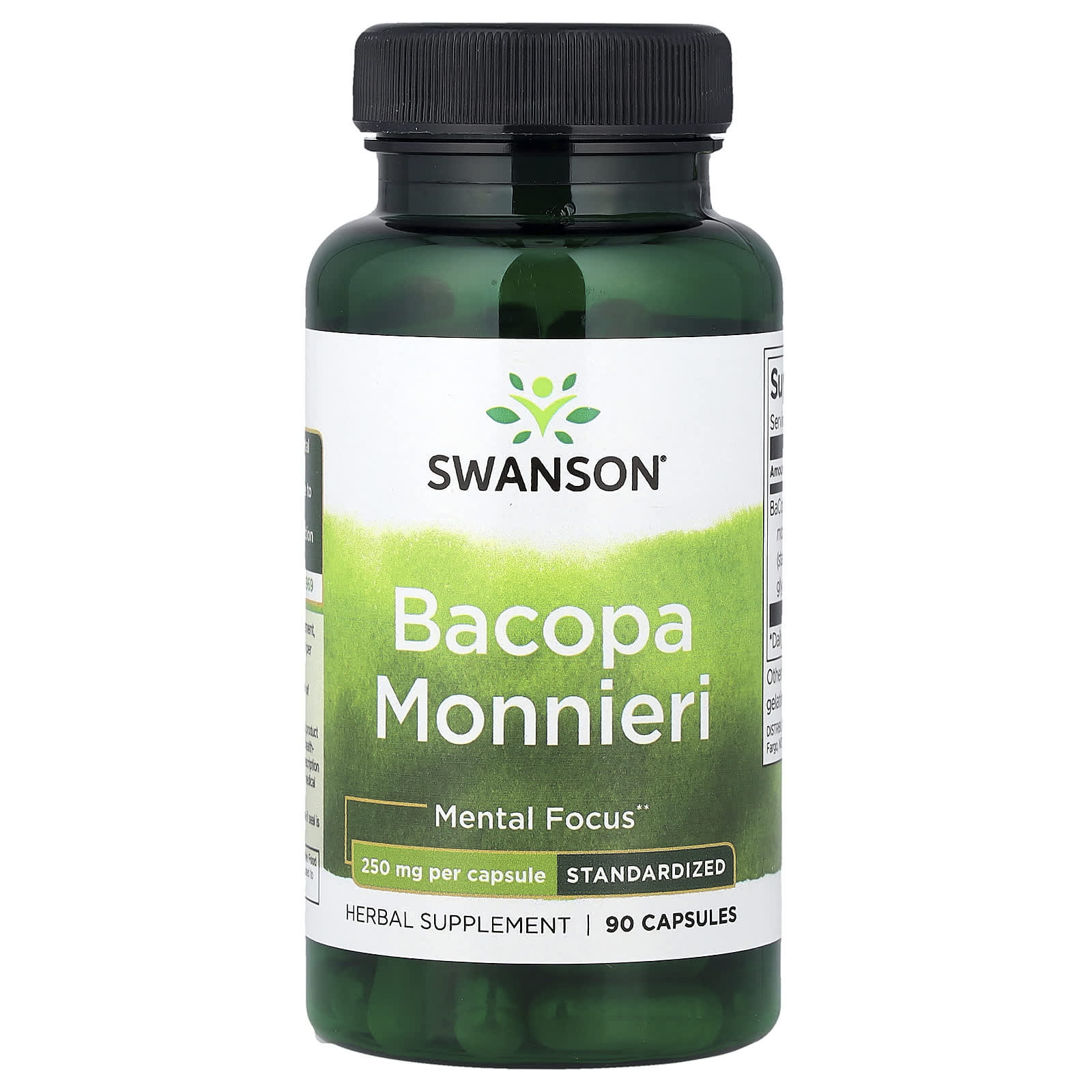 Swanson Vitamins Bacopa Monnieri – 250 mg – 90 gélules — Tunisie