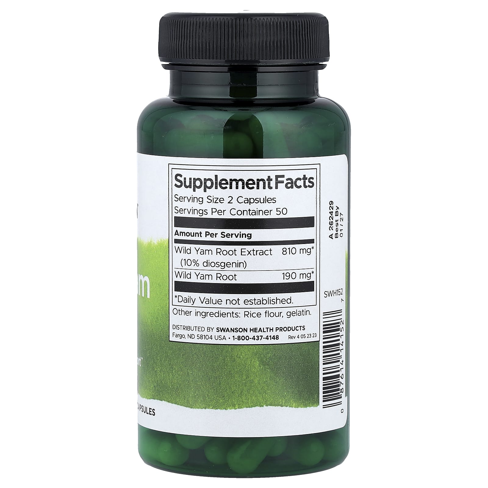 Swanson Vitamins Wild Yam Root – 100 gélules — photo 2 sur 2