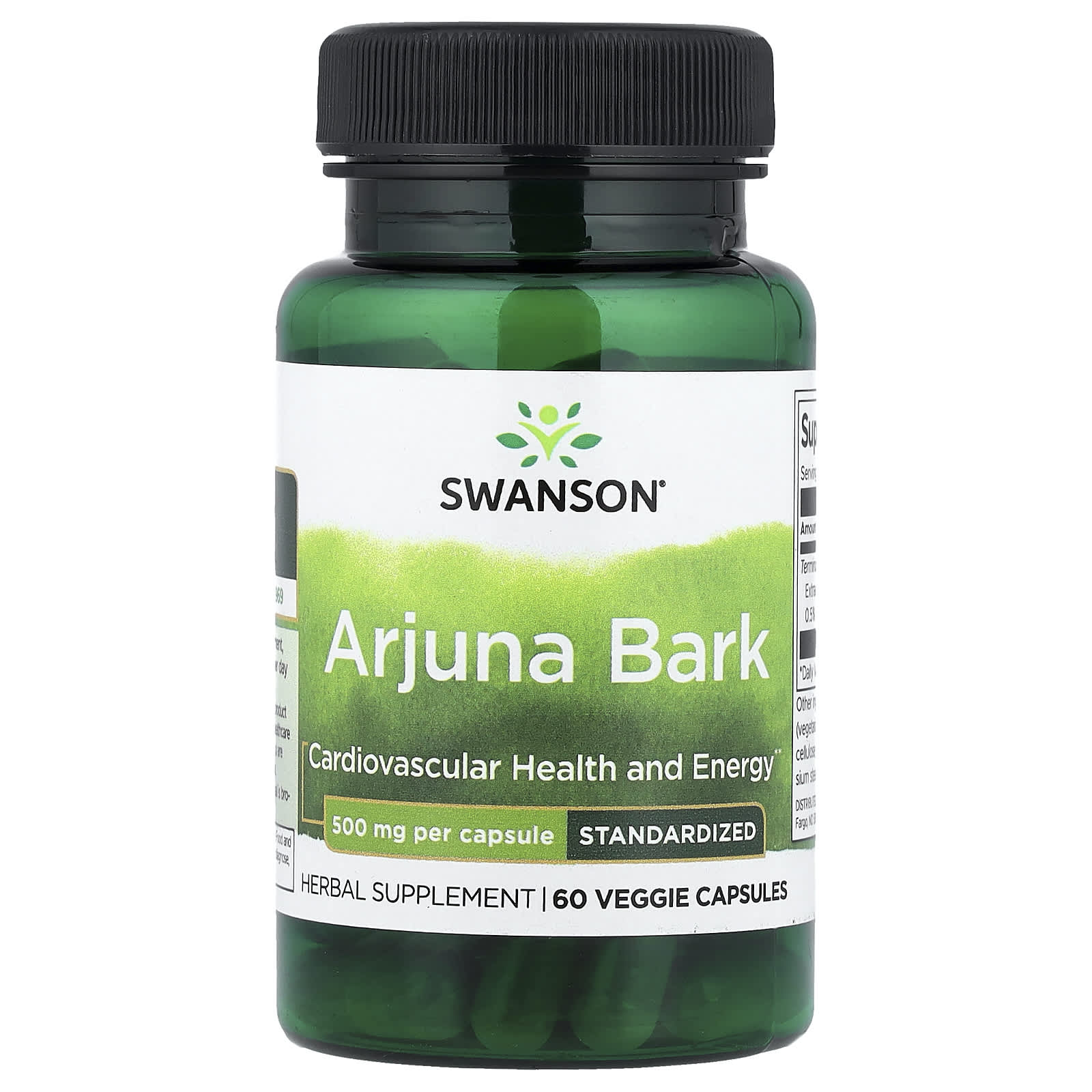 Swanson Vitamins Arjuna Bark, Standardized – 60 gélules végétales — Tunisie