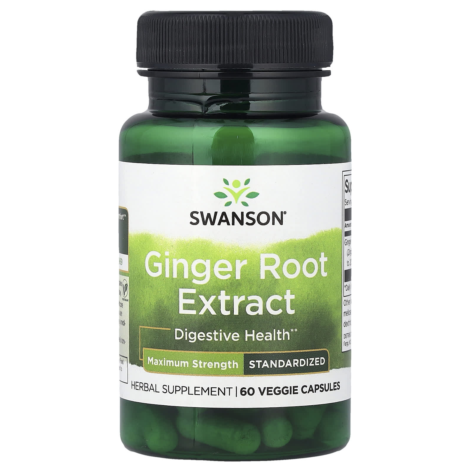 Swanson Vitamins Ginger Root Extract, Standardized – 60 gélules végétales — Tunisie