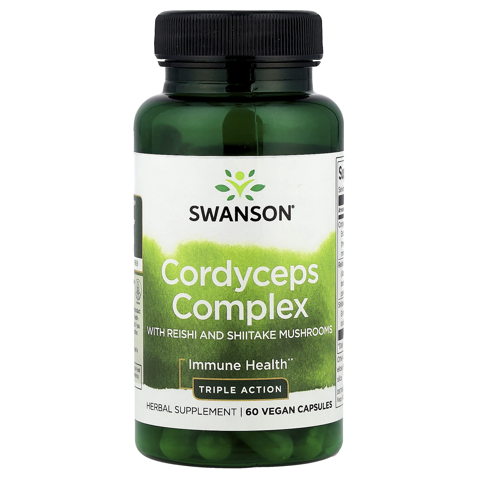 Swanson Vitamins Cordyceps Complex with Reishi and Shiitake Mushrooms – 60 gélules véganes — Tunisie