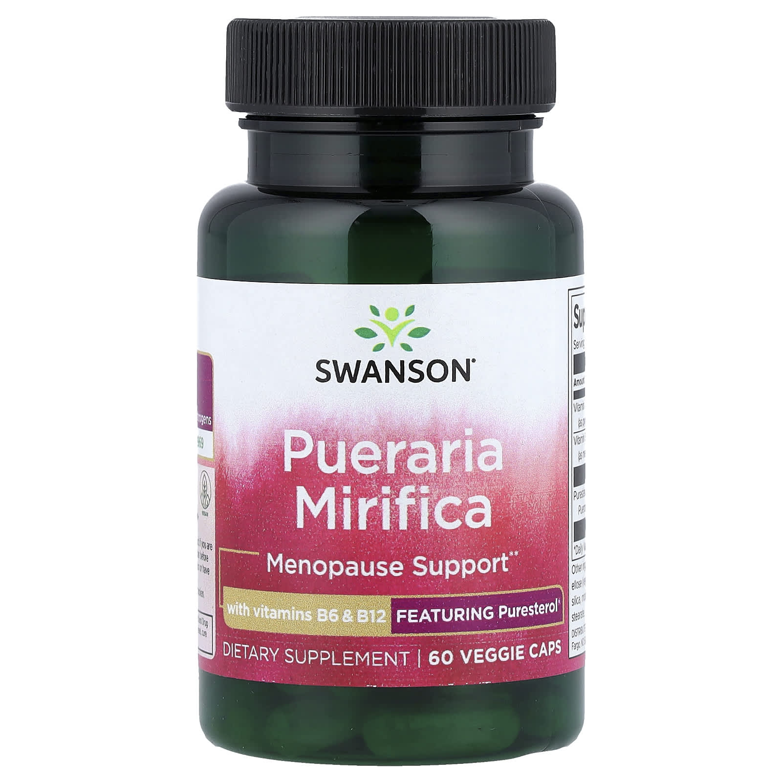 Swanson Vitamins Pueraria Mirifica with Vitamins B6 & B12 – 60 gélules végétales — Tunisie