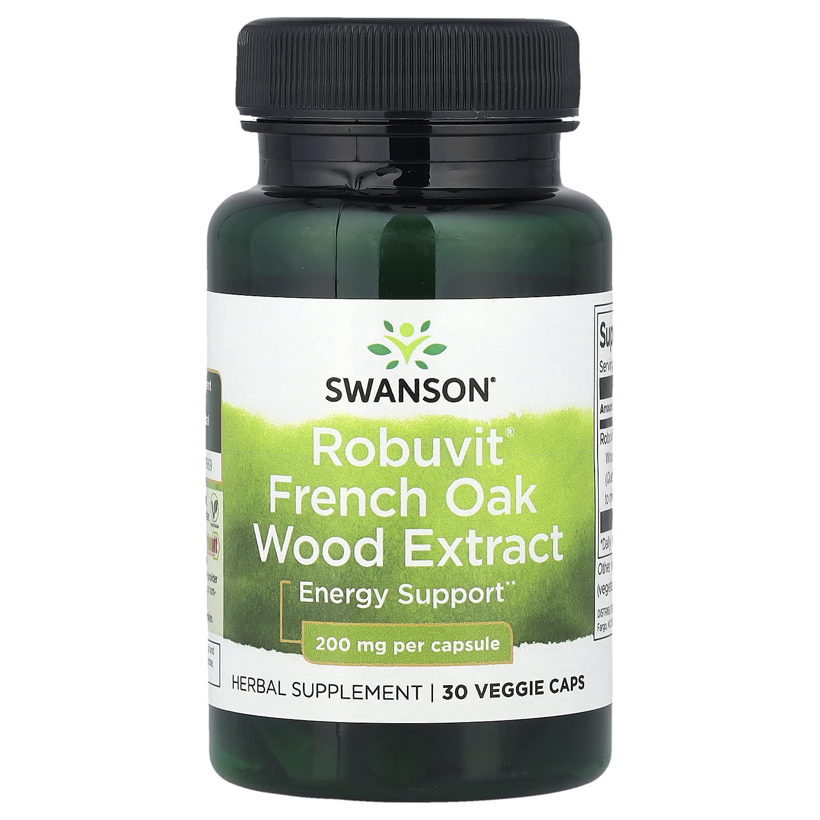 Swanson Vitamins Robuvit French Oak Wood Extract – 30 gélules végétales — Tunisie