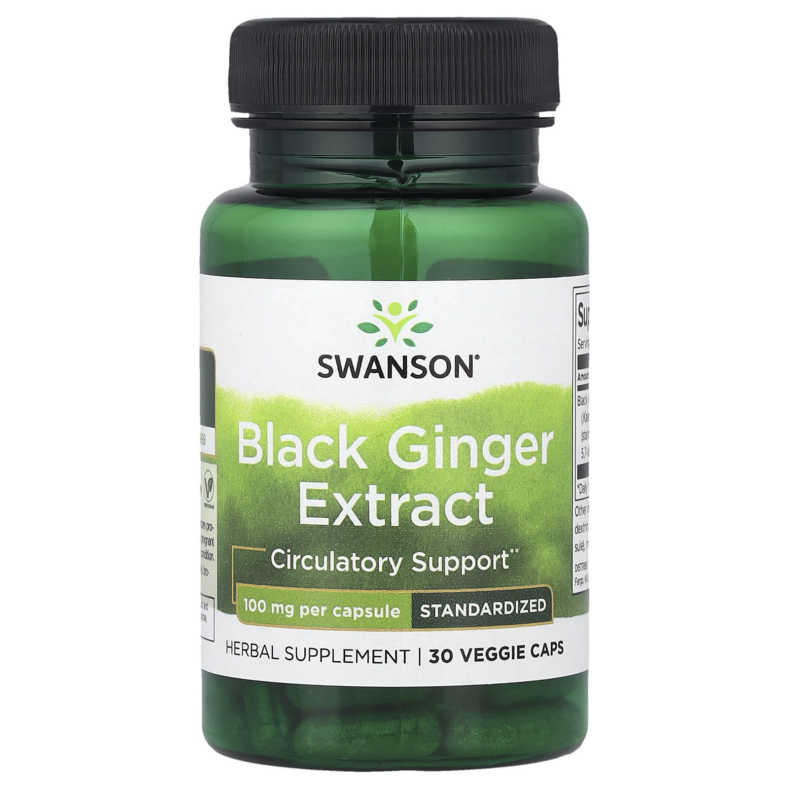 Swanson Vitamins Black Ginger Extract – 30 gélules végétales — Tunisie