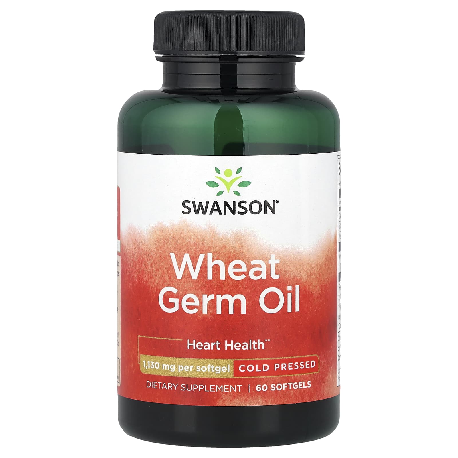 Swanson Vitamins Wheat Germ Oil, Cold Pressed – 60 capsules molles — Tunisie
