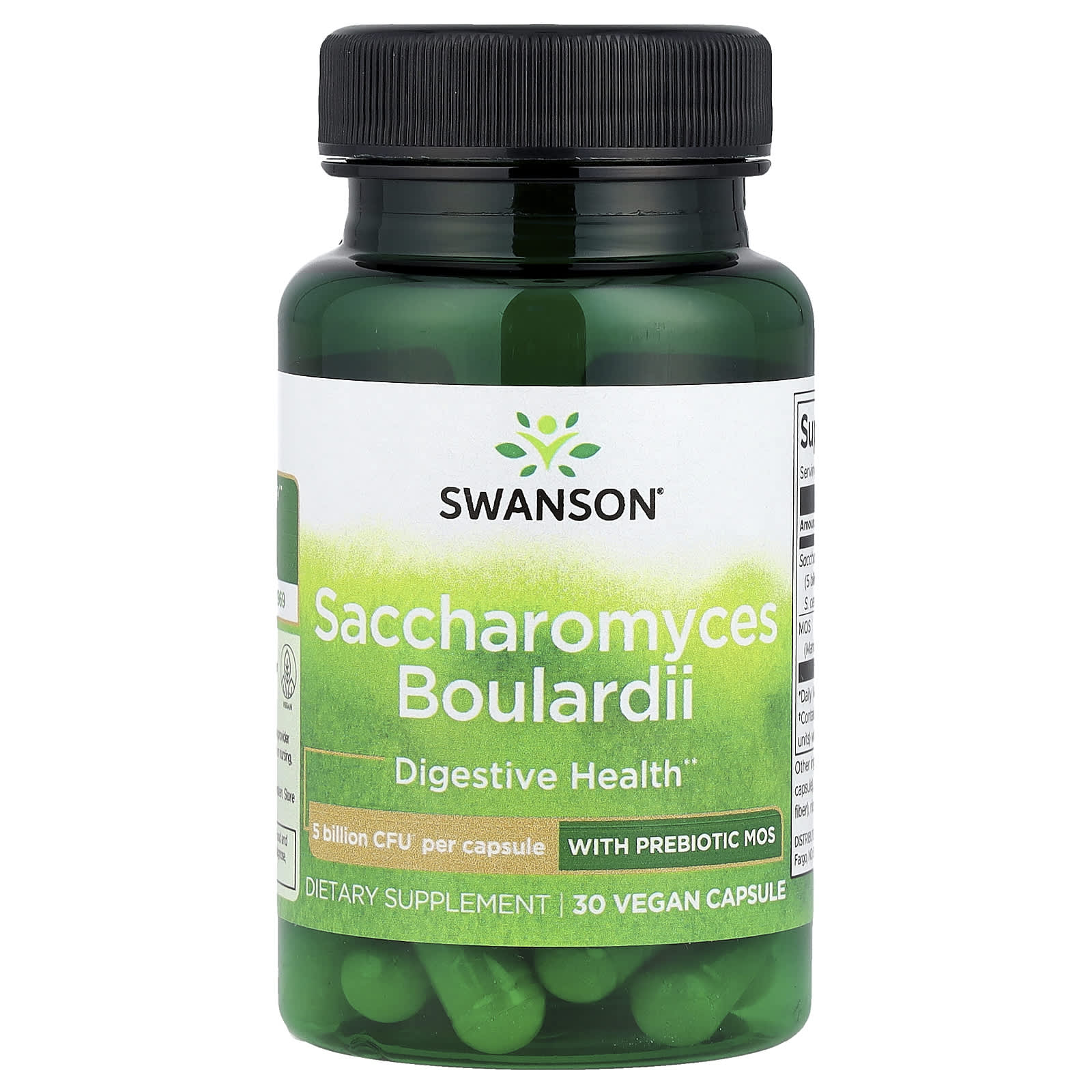 Swanson Vitamins Saccharomyces Boulardii with Prebiotic MOS – 30 gélules véganes — Tunisie