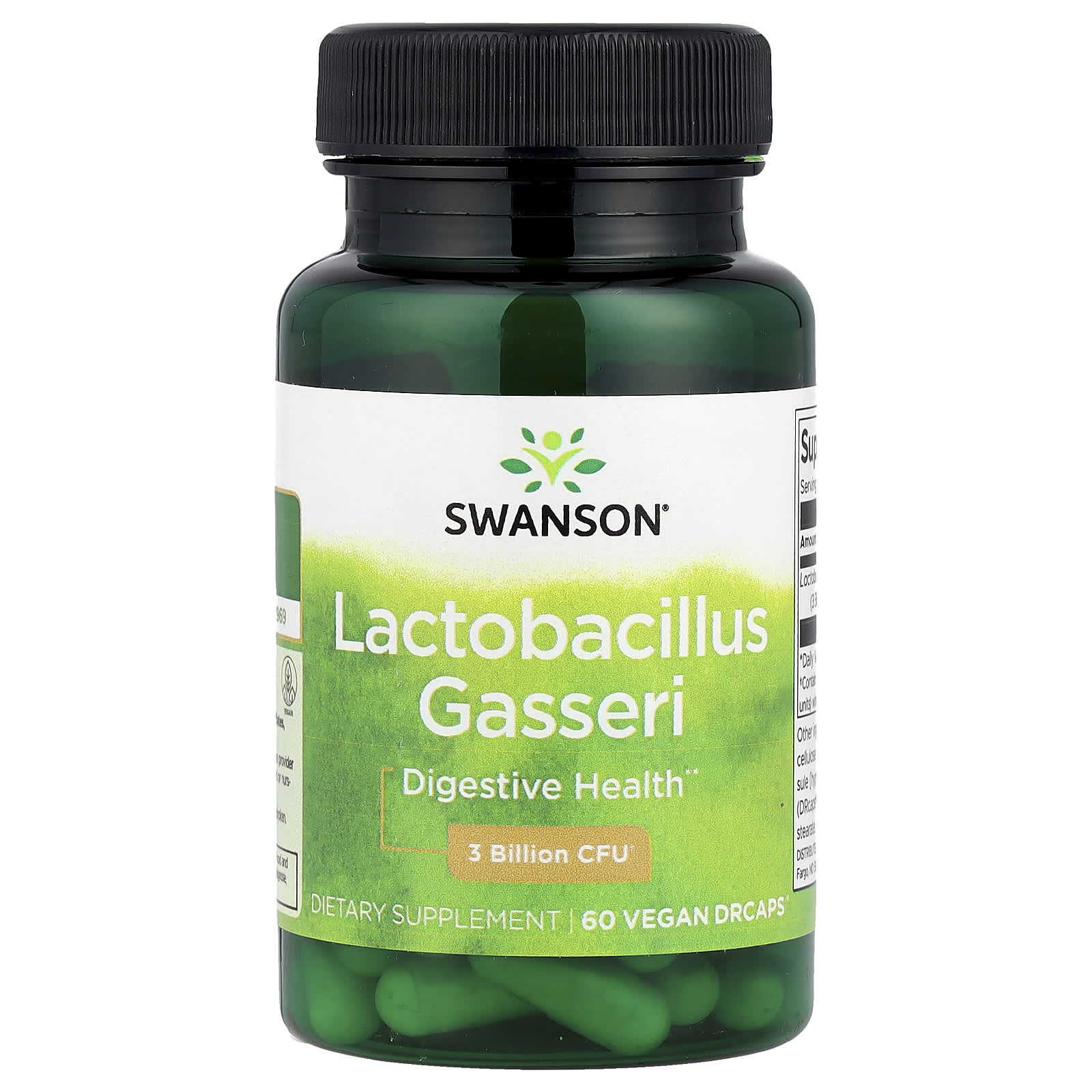 Swanson Vitamins Lactobacillus Gasseri, 3 Billion CFU, 60 Vegan DRcaps — Tunisie