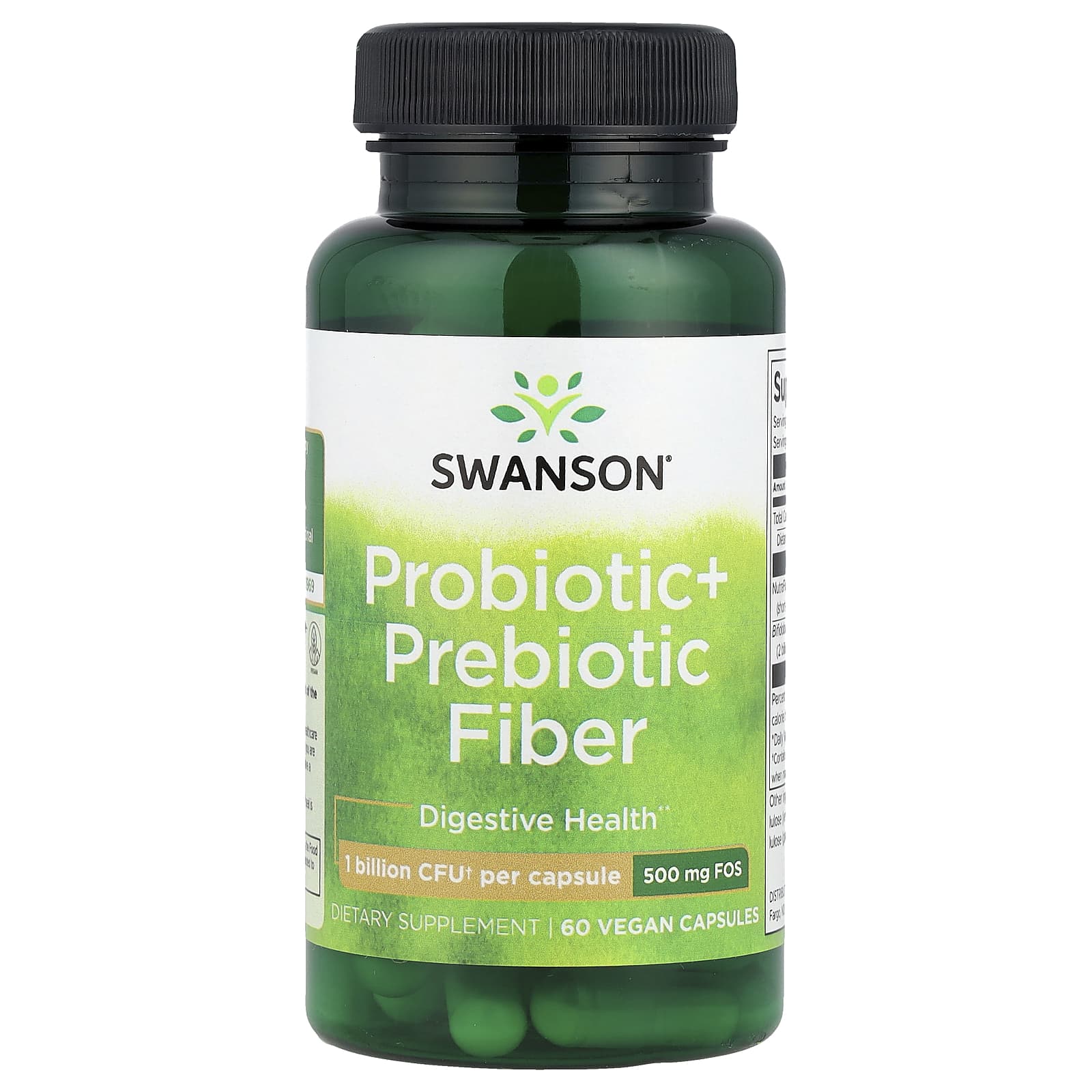 Swanson Vitamins Probiotic + Prebiotic Fiber – 60 gélules véganes — Tunisie