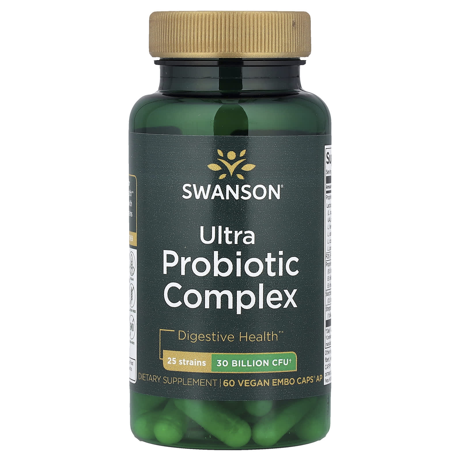 Swanson Vitamins Ultra Probiotic Complex, 60 Vegan Embo Caps AP — Tunisie
