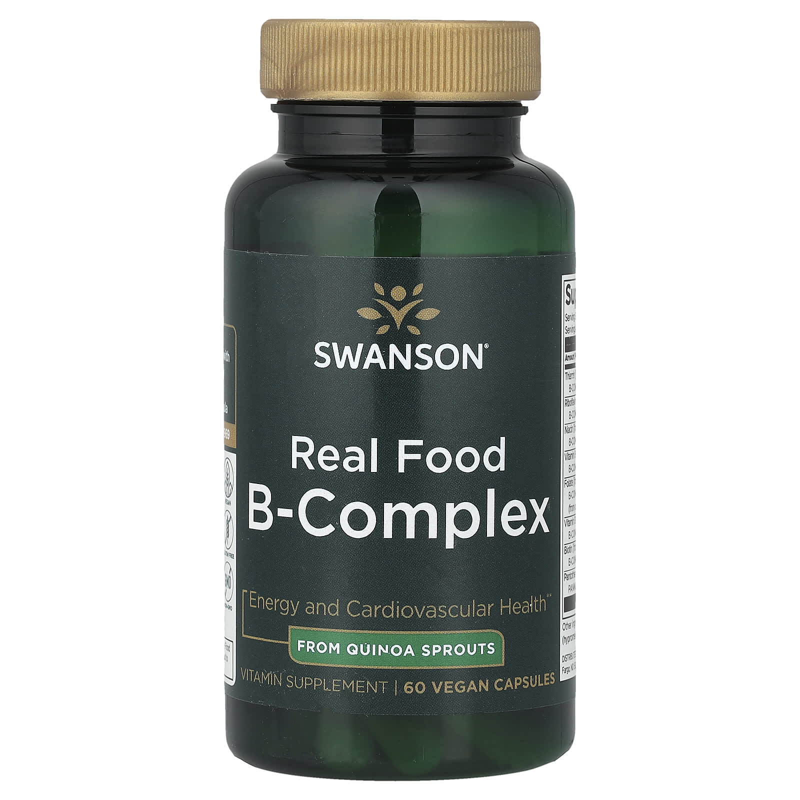 Swanson Vitamins Real Food B-Complex – 60 gélules véganes — Tunisie