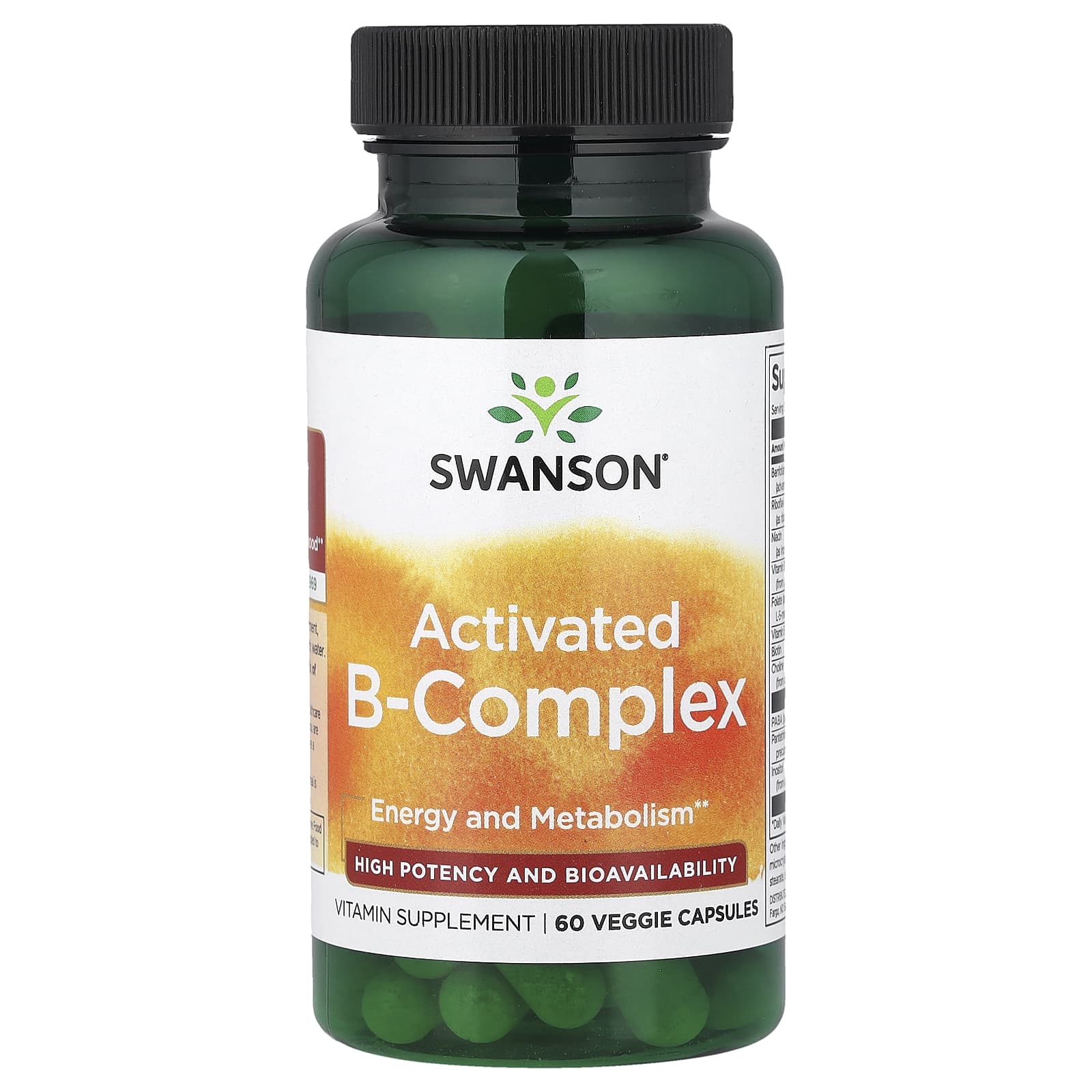 Swanson Vitamins Activated B-Complex – 60 gélules végétales — Tunisie