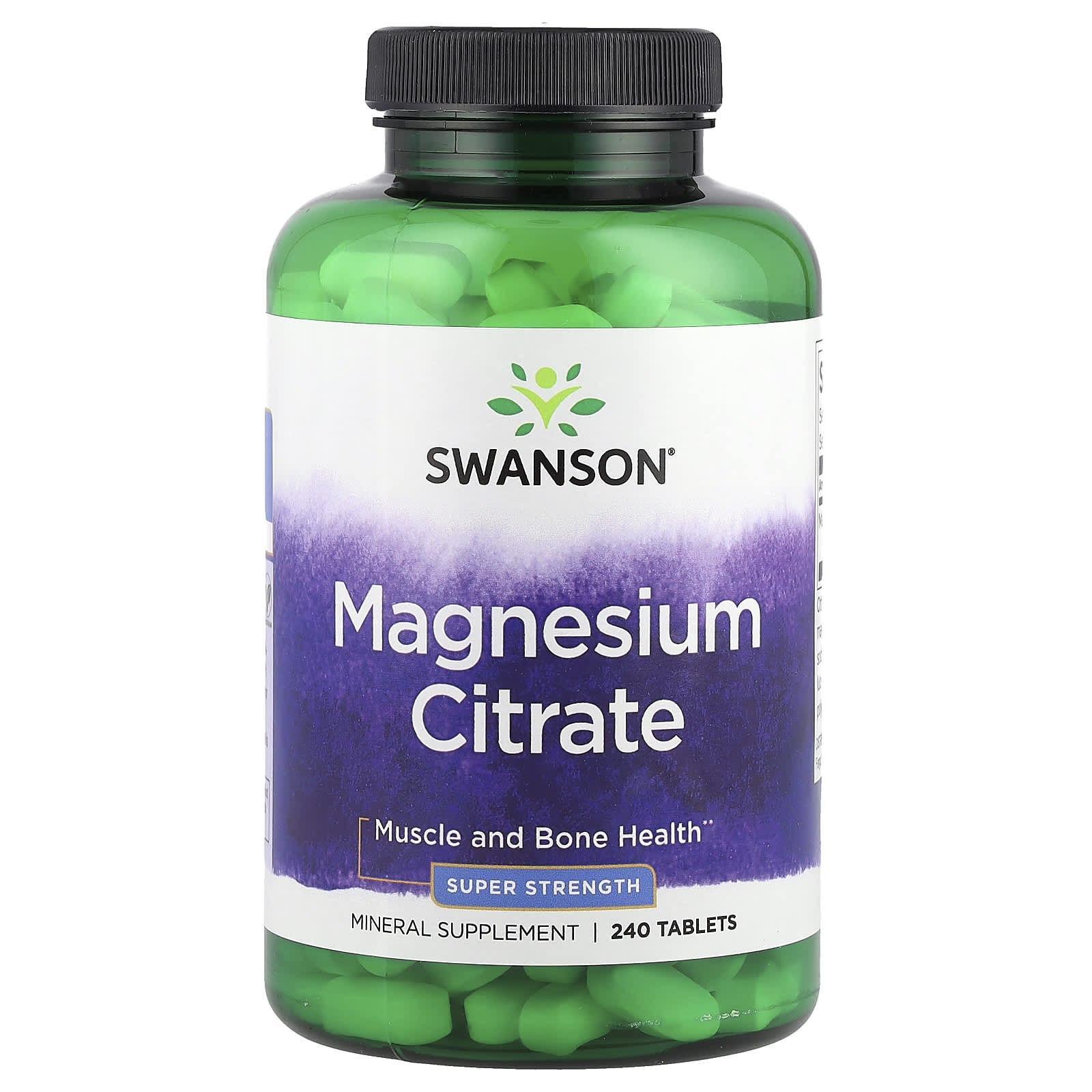 Swanson Vitamins Magnesium Citrate – 240 comprimés — Tunisie