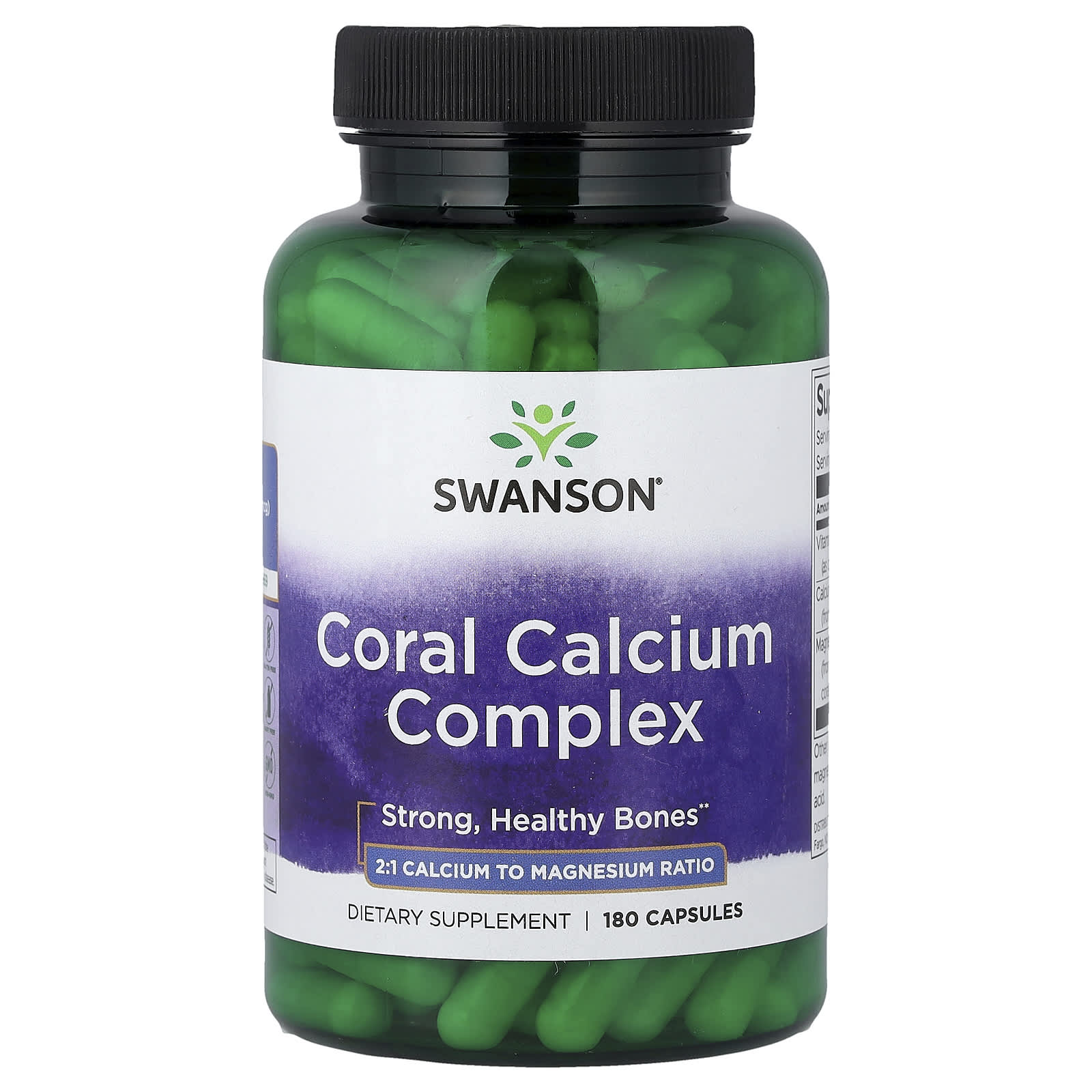 Swanson Vitamins Coral Calcium Complex – 180 gélules — Tunisie