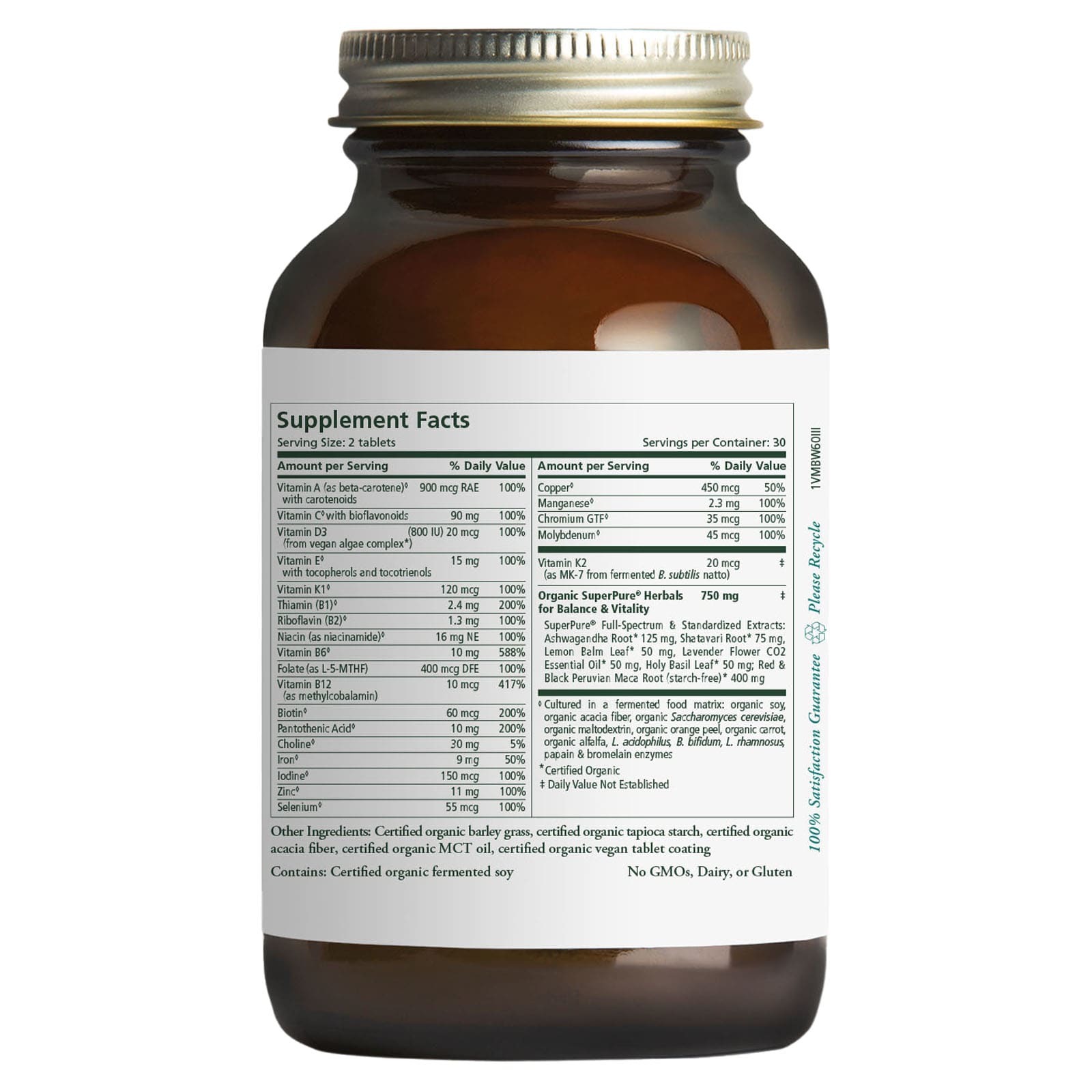 Pure Synergy Vita-Min-Balance – 60 comprimés — photo 2 sur 2