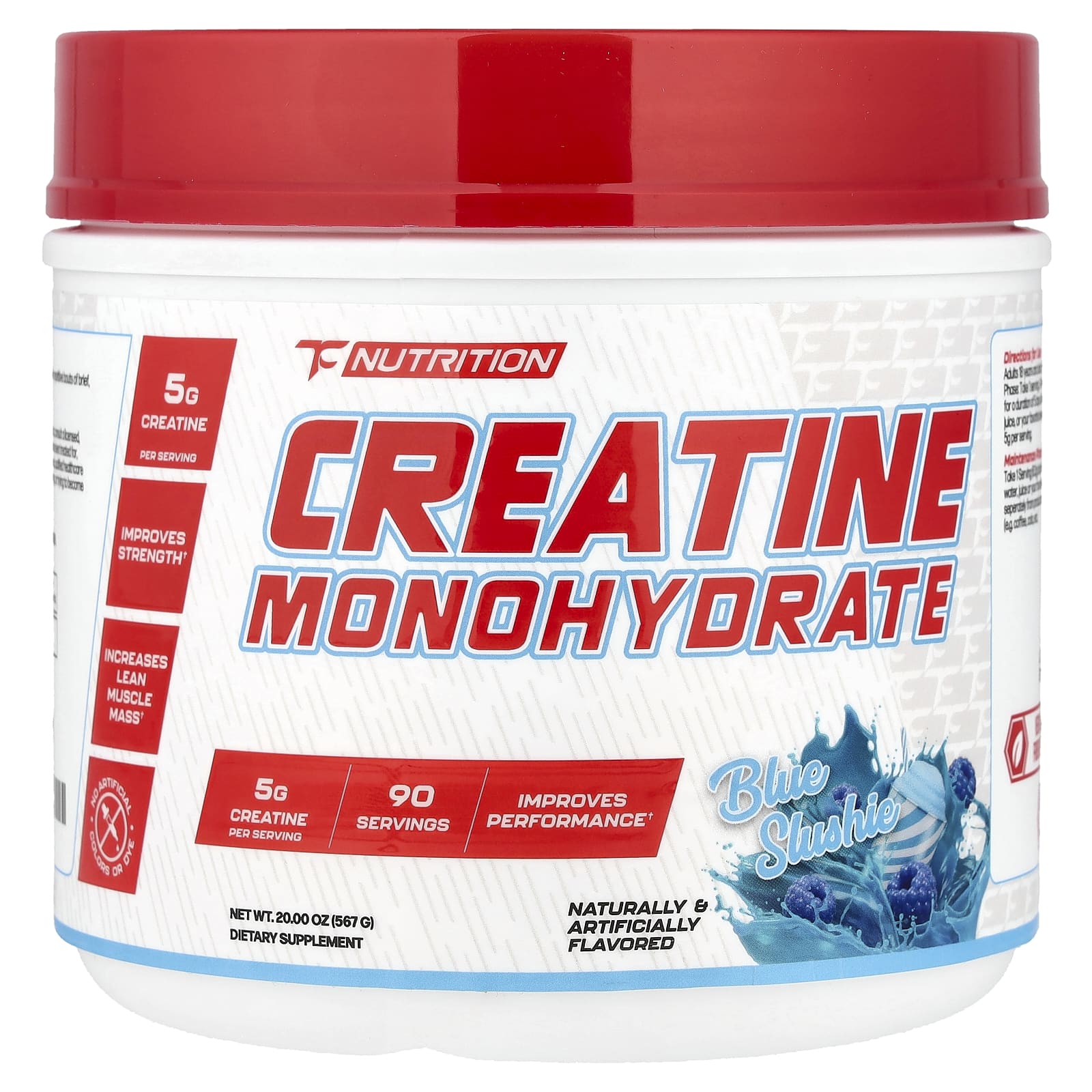 TC Nutrition Creatine Monohydrate, Blue Slushie – 567 g — Tunisie