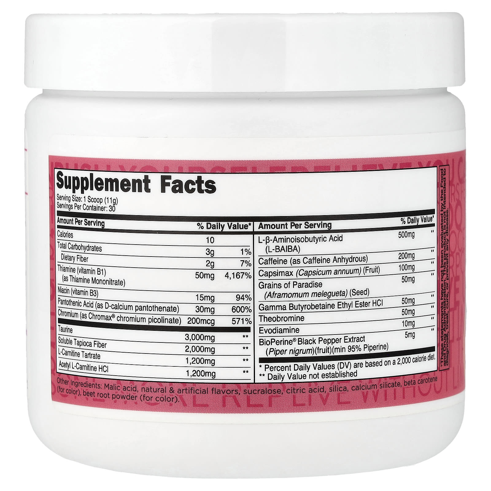 TransformHQ Super Burner, Thermogenic Drink Mix – Pineapple Guava – 322 g — photo 2 sur 2