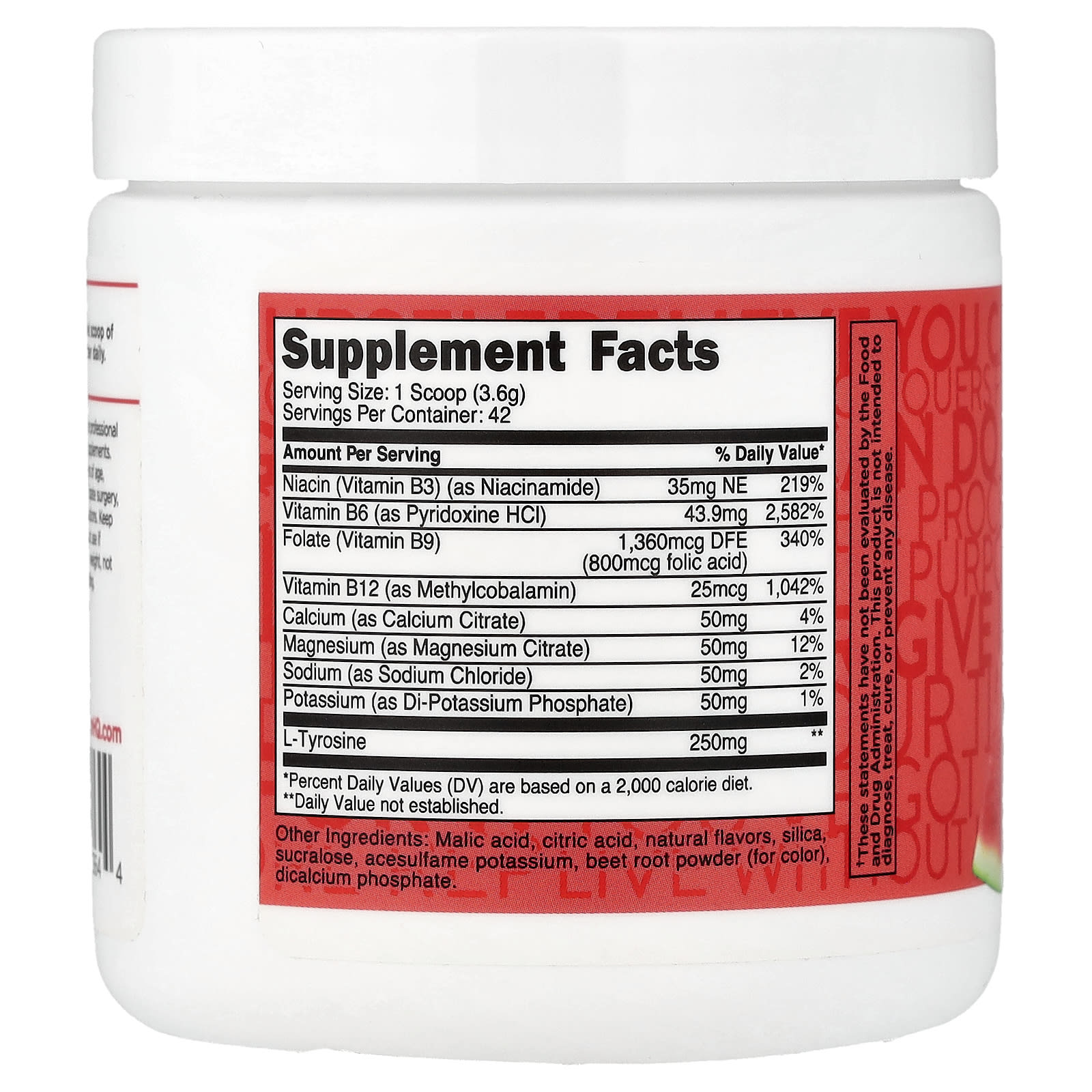 TransformHQ Hydration, Electrolyte Drink Mix, Caffeine Free – Watermelon – 151,2 g — photo 2 sur 2