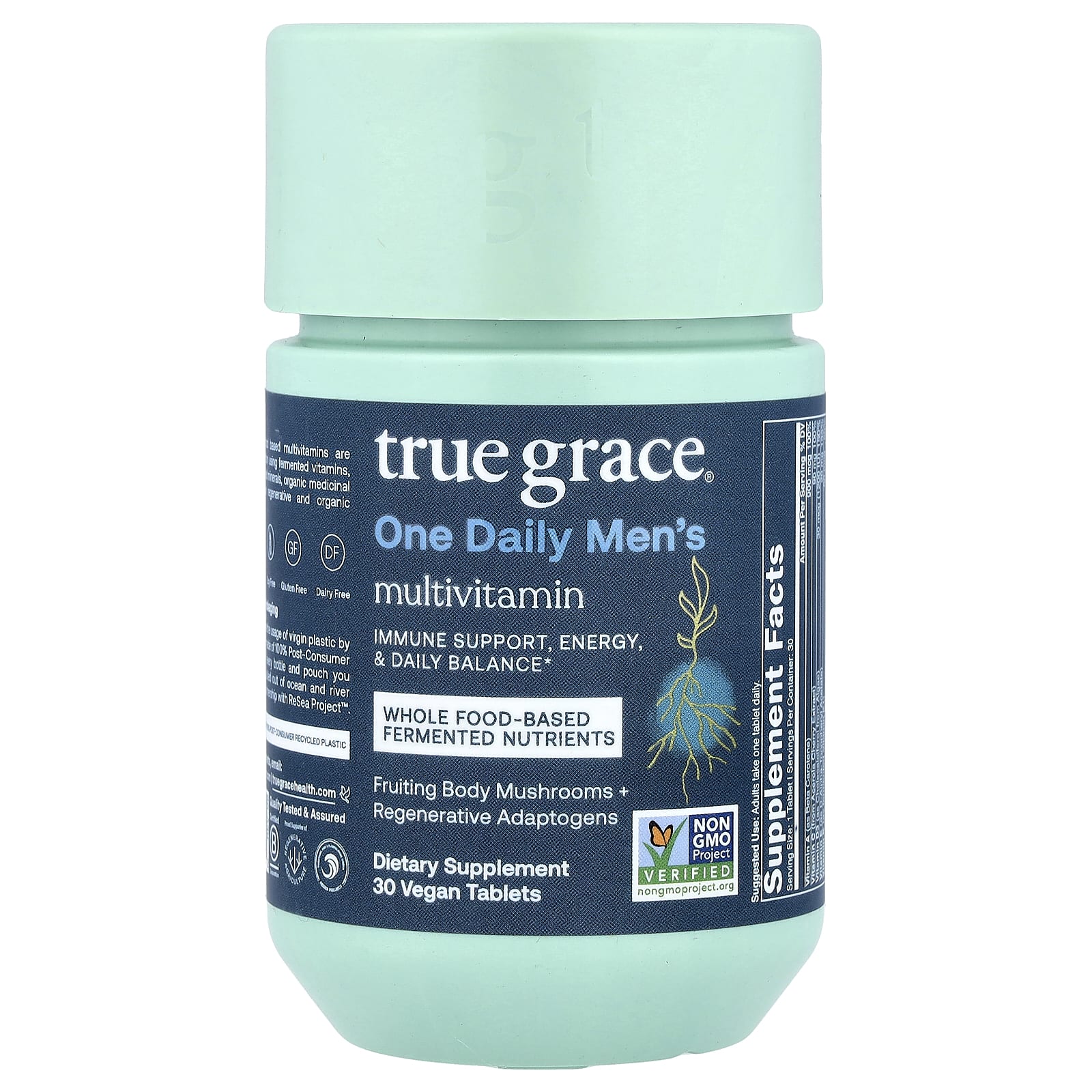 True Grace One Daily Men's Multivitamin, 30 Vegan Tablets — Tunisie