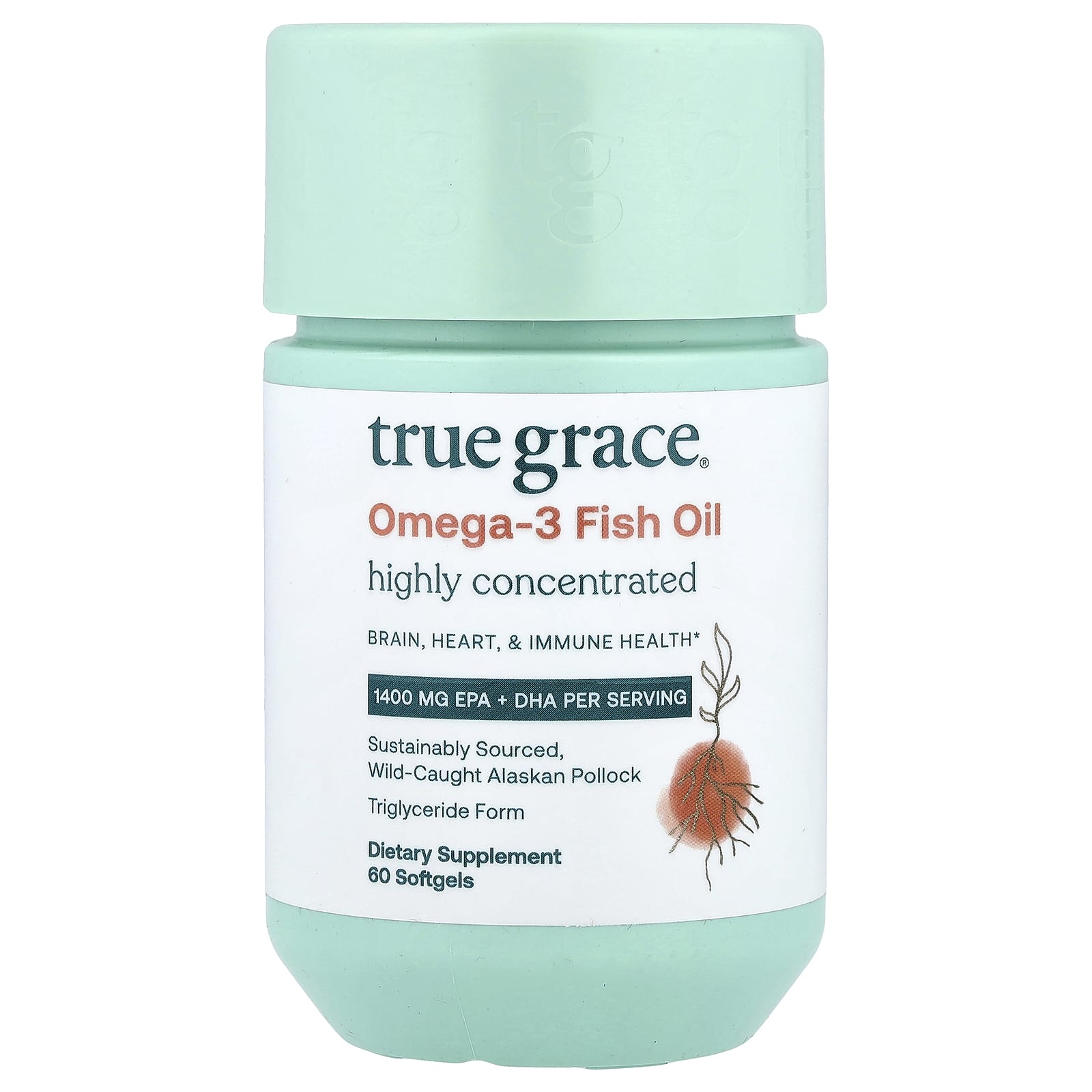 True Grace Omega 3 Fish Oil – 60 capsules molles — Tunisie