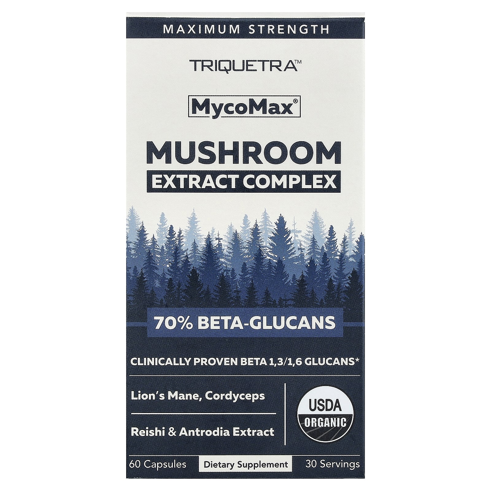 Triquetra Health MycoMax, Mushroom Extract Complex, Maximum Strength – 60 gélules — Tunisie