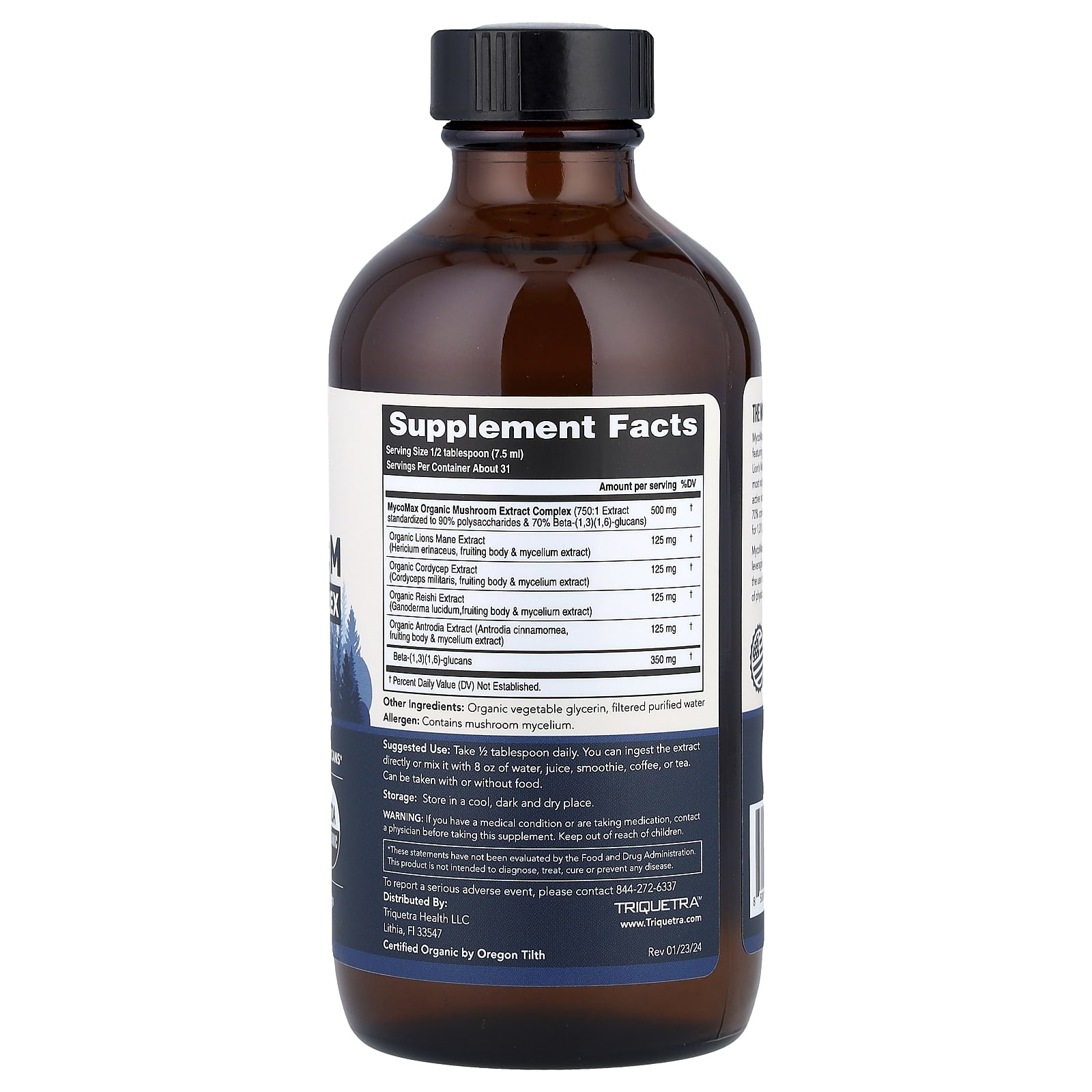 Triquetra Health MycoMax, Mushroom Extract Complex – 240 ml — photo 2 sur 2
