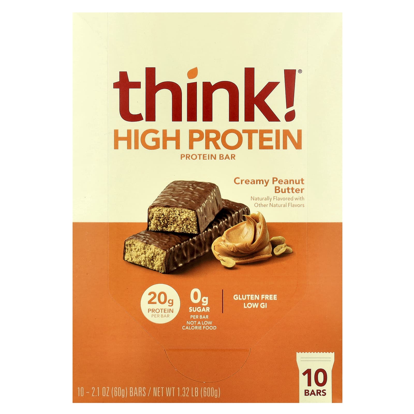 Think ! High Protein Bars – Creamy Peanut Butter – 60 g — Tunisie