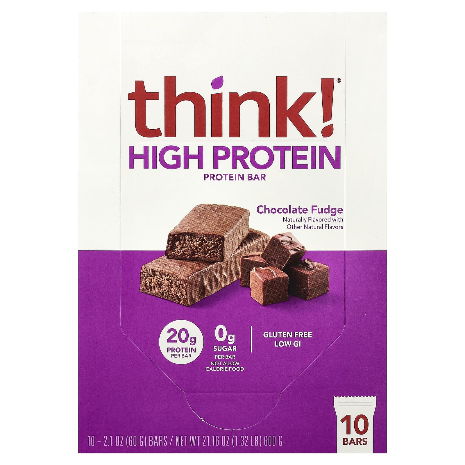 Think ! High Protein Bars – Chocolate Fudge – 60 g — Tunisie