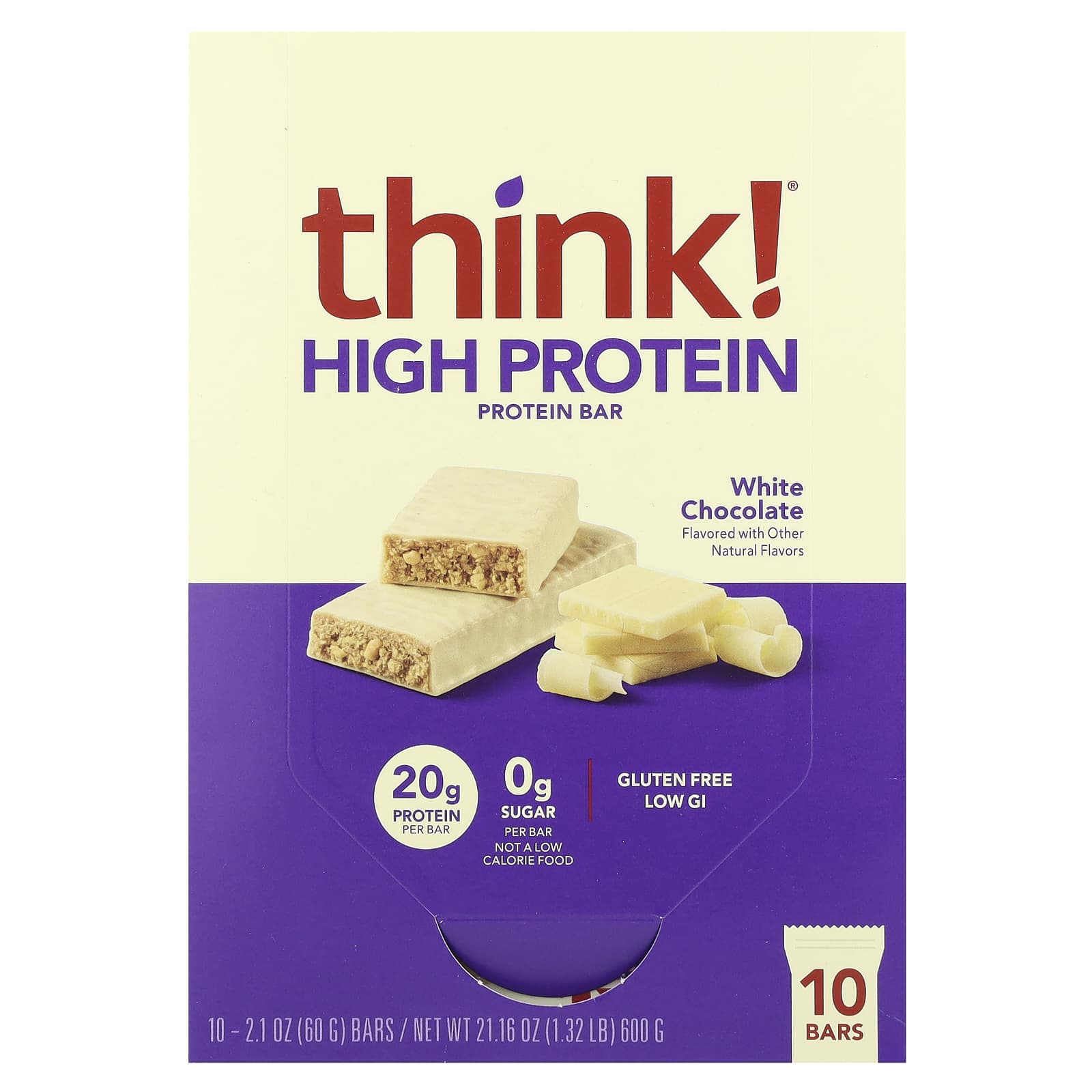Think ! High Protein Bars – White Chocolate – 60 g — Tunisie