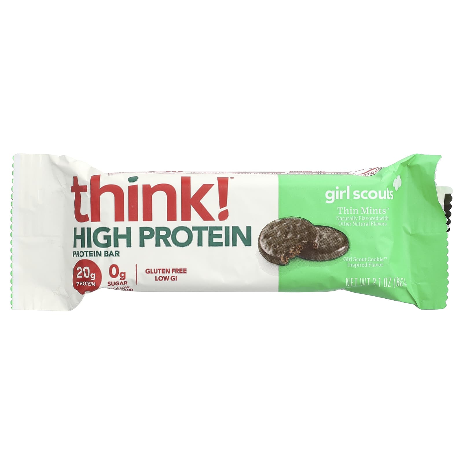 Think ! High Protein Bars – Girl Scouts Thin Mints – 60 g — étiquette 1