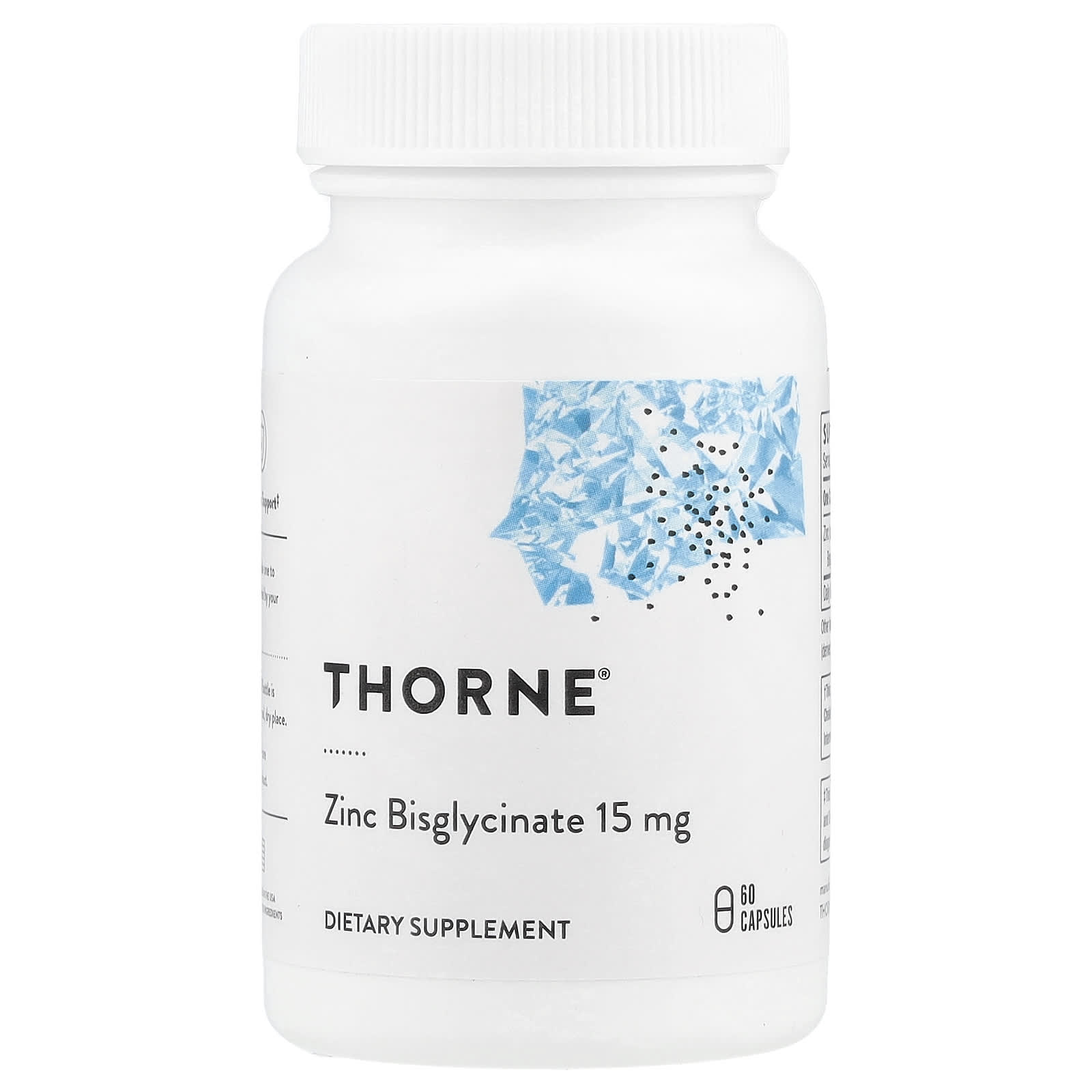 Thorne Zinc Bisglycinate – 15 mg – 60 gélules — Tunisie