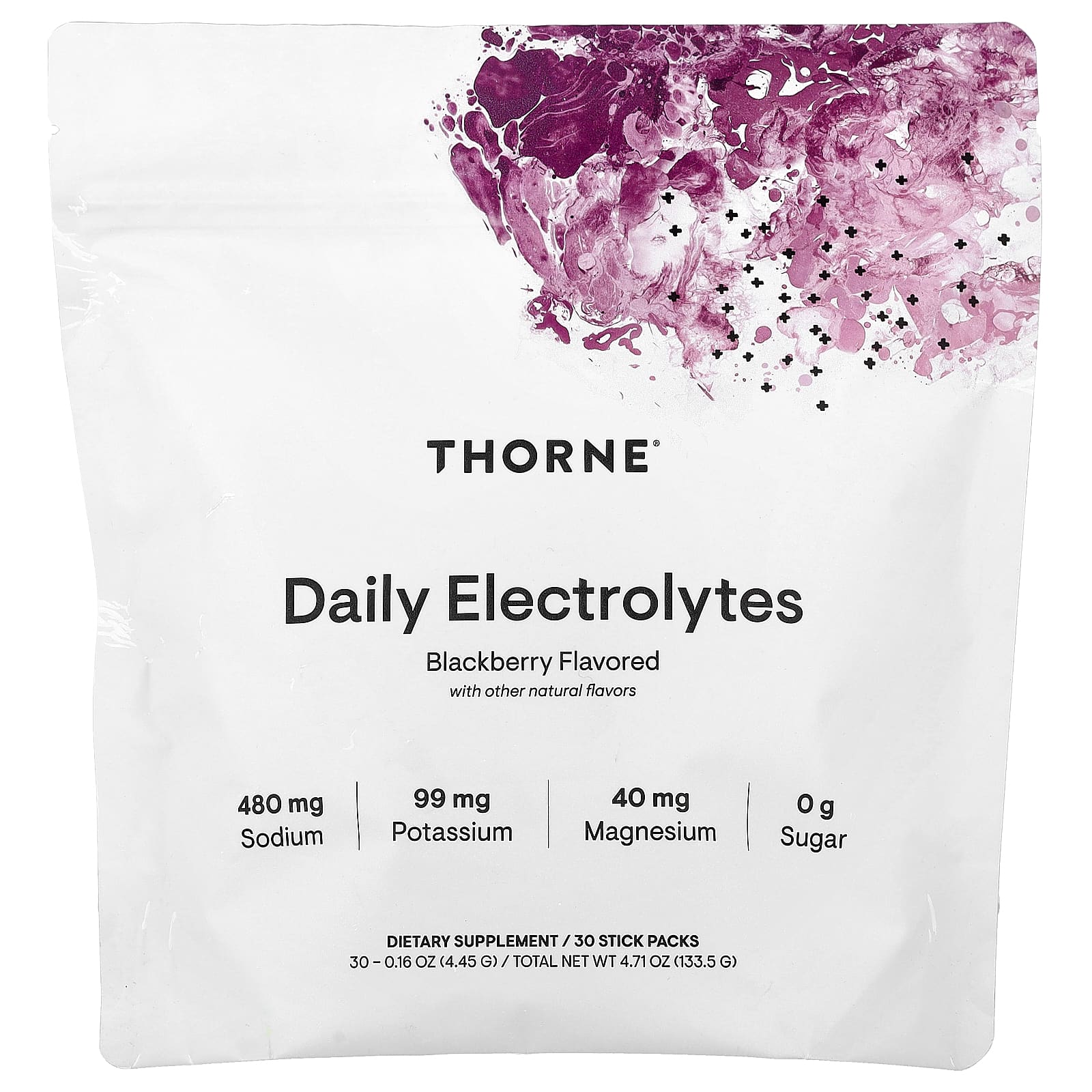 Thorne Daily Electrolytes – Blackberry – 4,45 g — Tunisie
